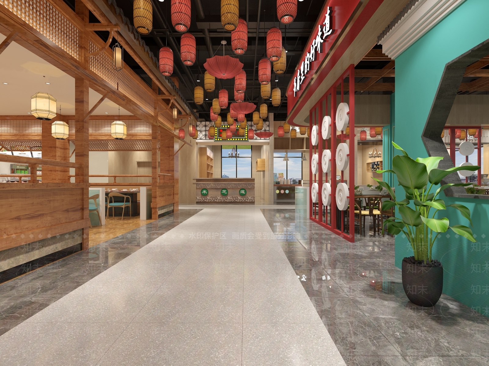 中式餐厅3D模型下载【ID:1126879551】_知末3d模型网