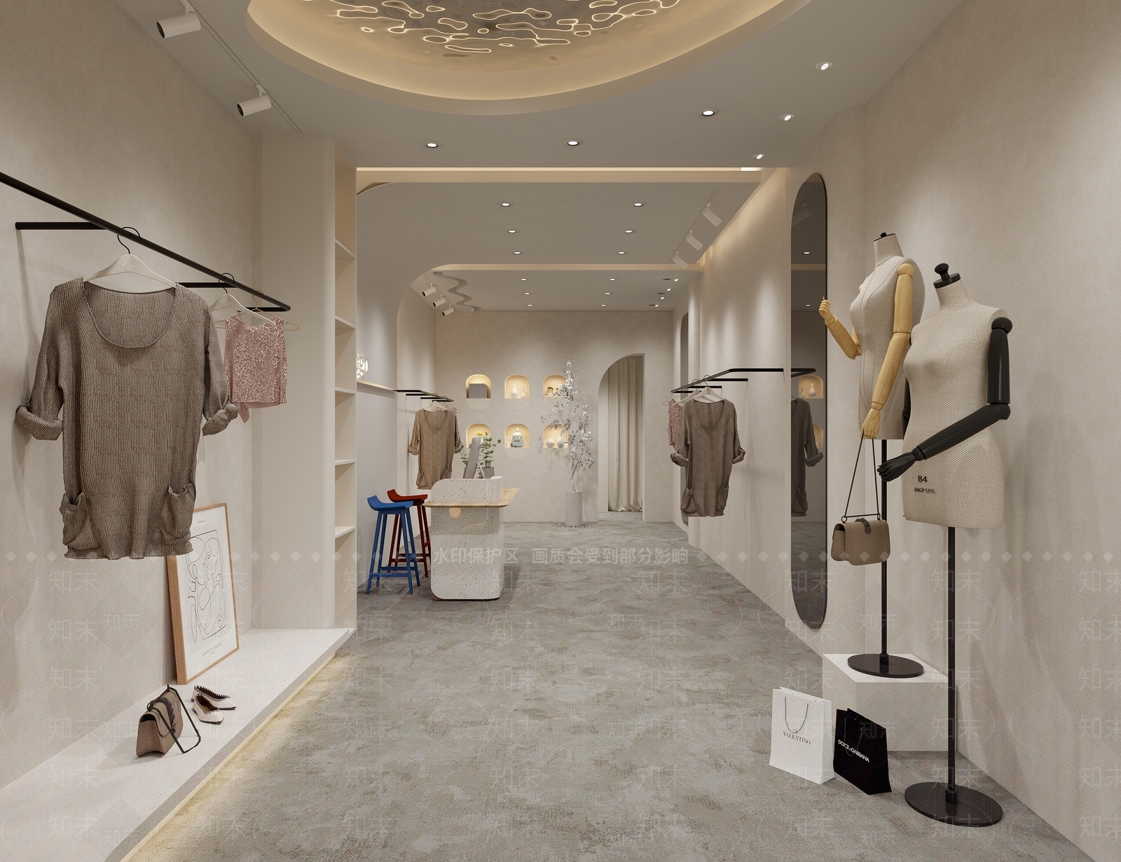 现代服装店3D模型下载【ID:1126880028】