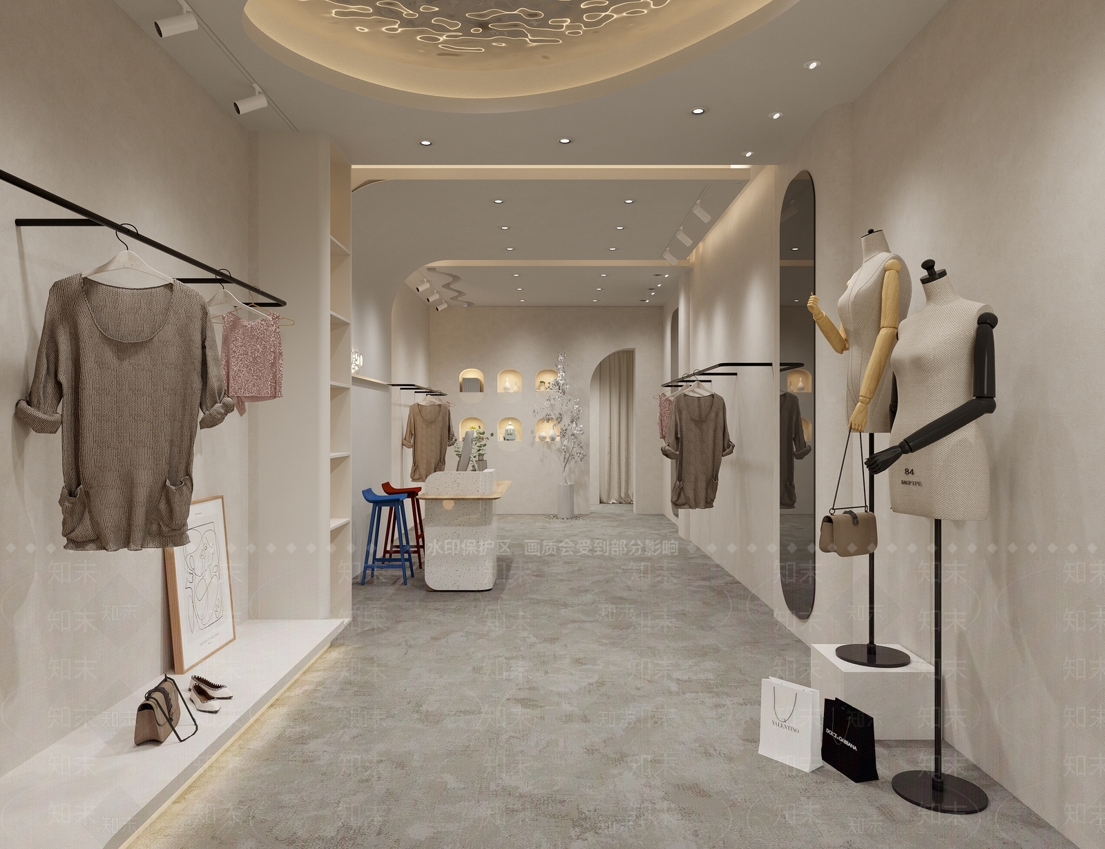 现代服装店SU模型下载【ID:1126880676】