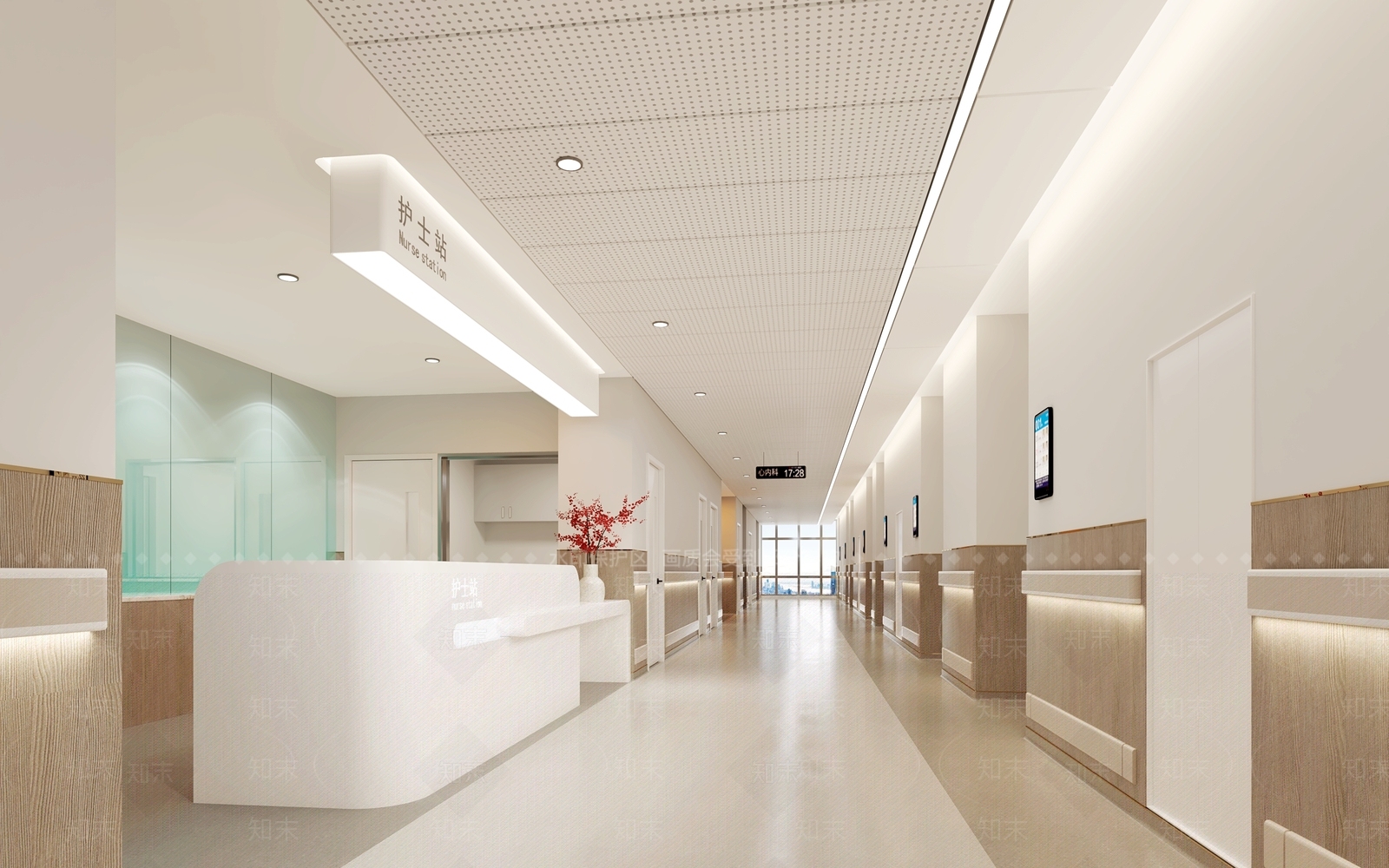 现代医院走廊3D模型下载【ID:1126884073】_知末3d模型网
