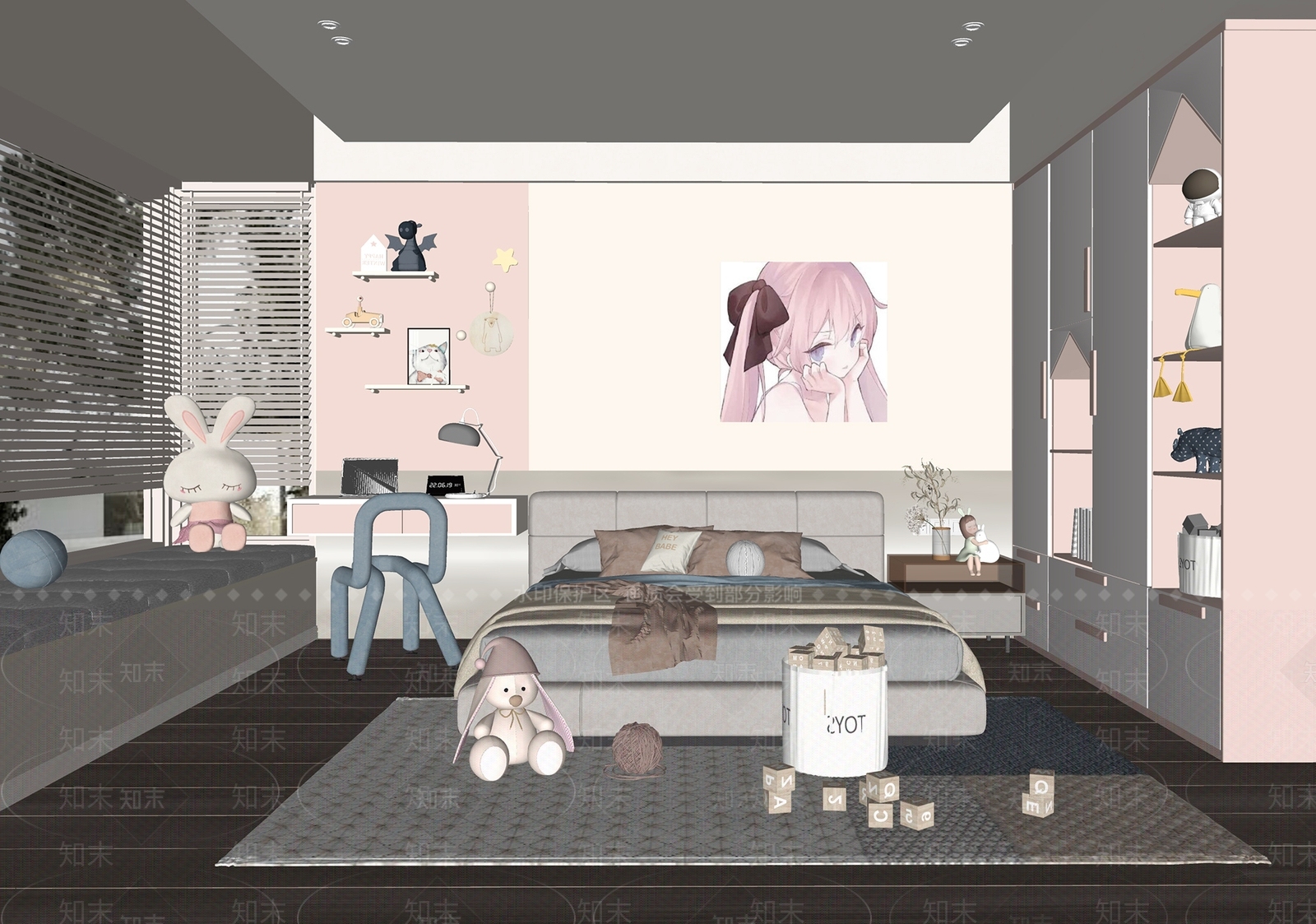 现代儿童房SU模型下载【ID:1126891303】
