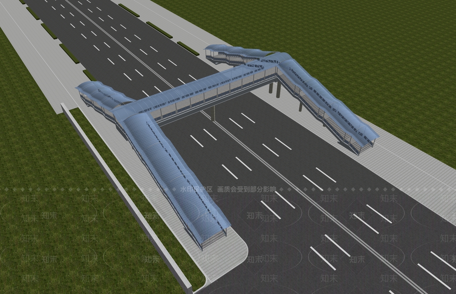 现代天桥SU模型下载【ID:1126894229】
