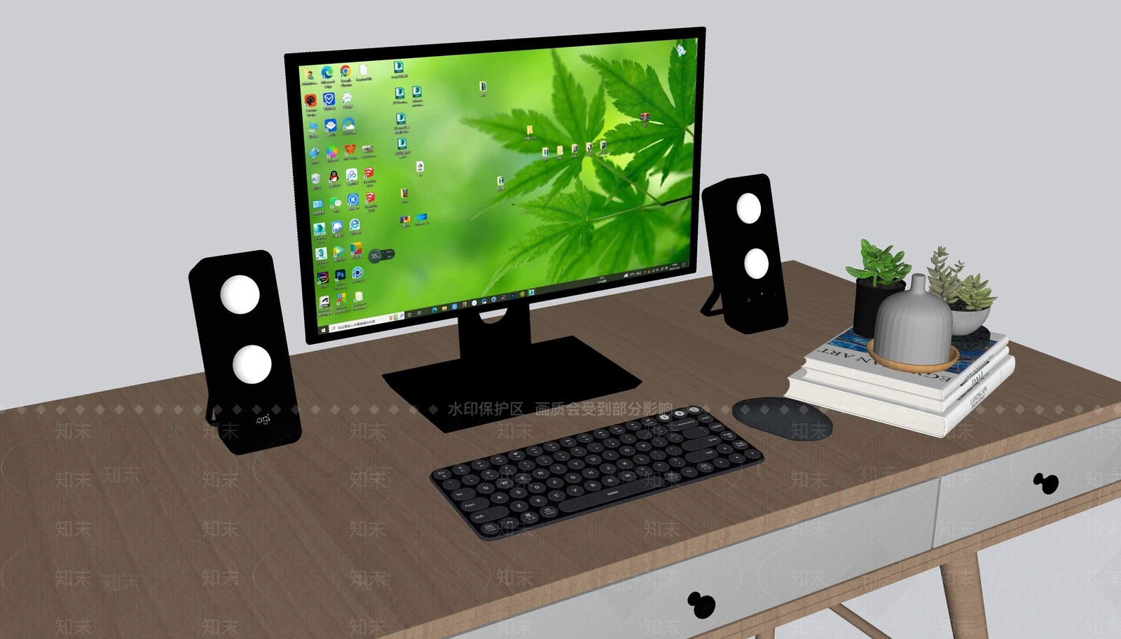 电脑显示器SU模型下载【ID:1126897999】