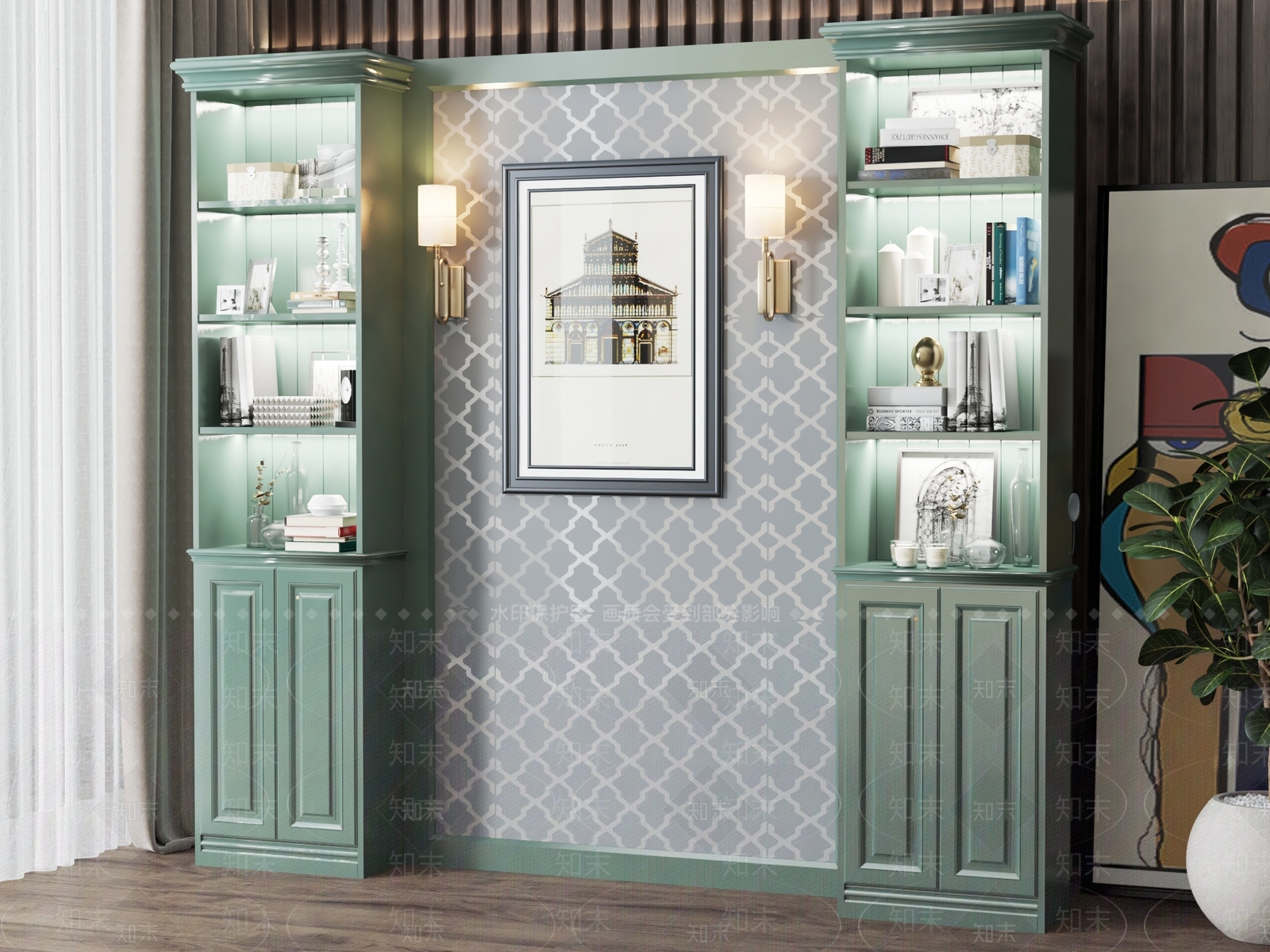 美式3D模型下载【ID:1126900030】