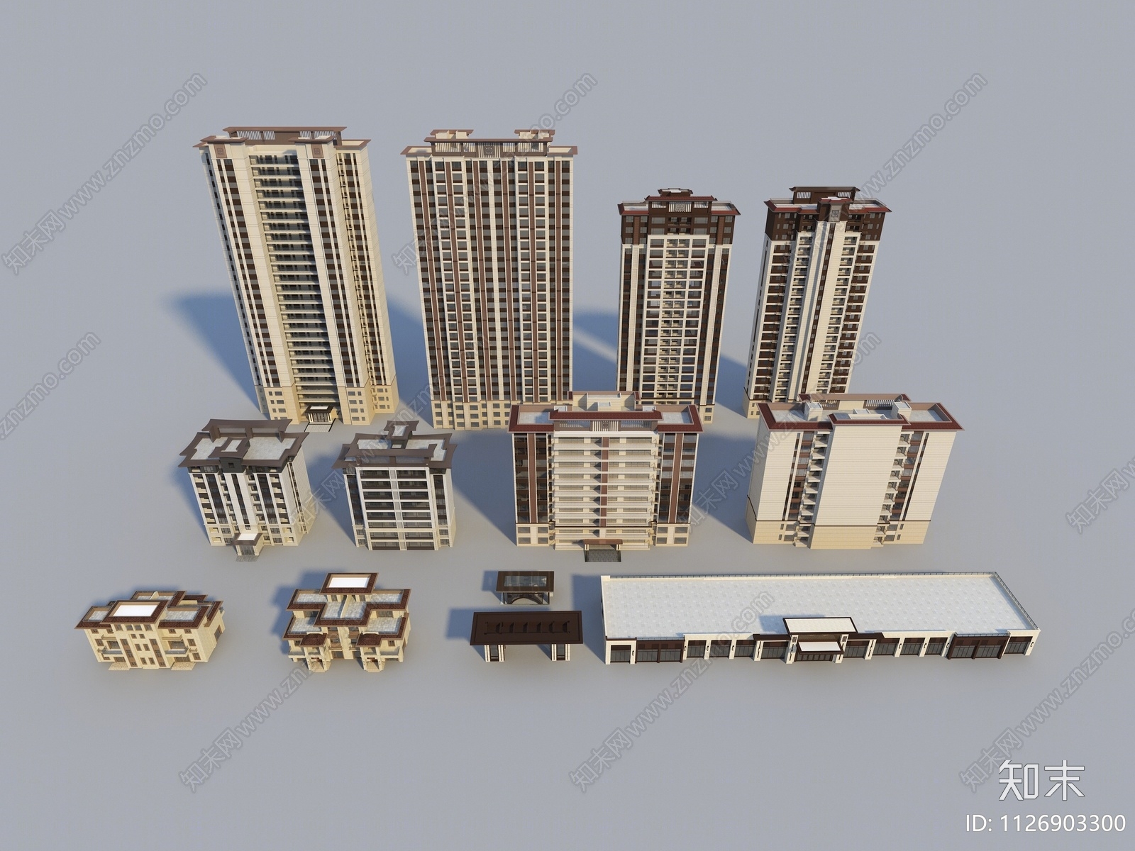 新中式住宅3D模型下载【ID:1126903300】