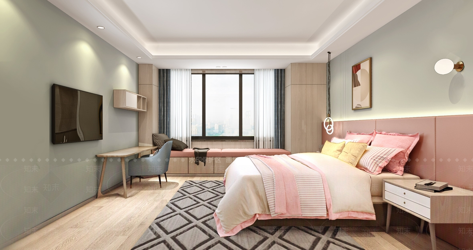 现代月子会所包间3D模型下载【ID:1126942380】