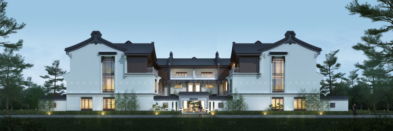 中式四合院SU模型下载【ID:1126956634】