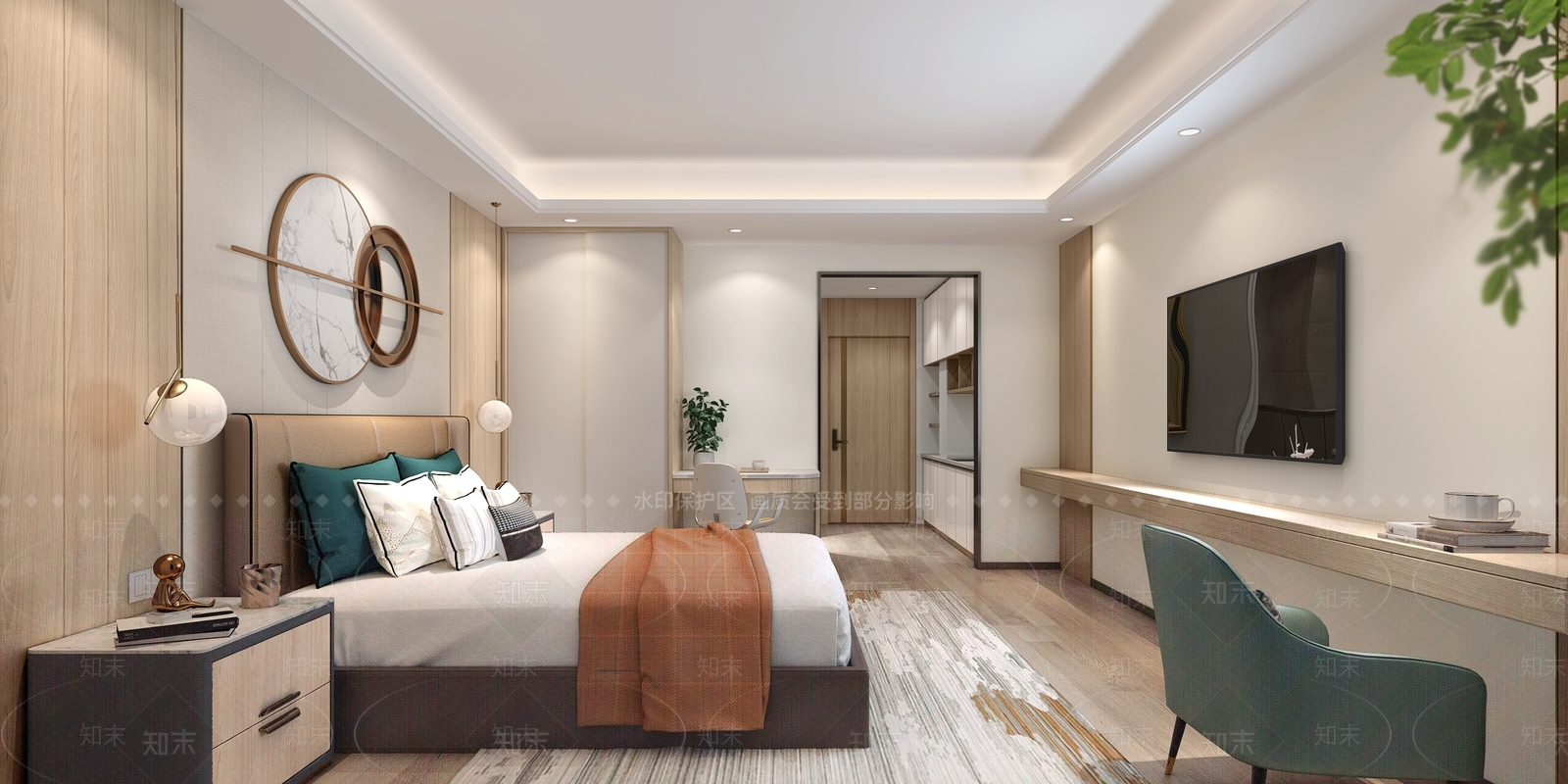 现代月子会所包间3D模型下载【ID:1126942748】