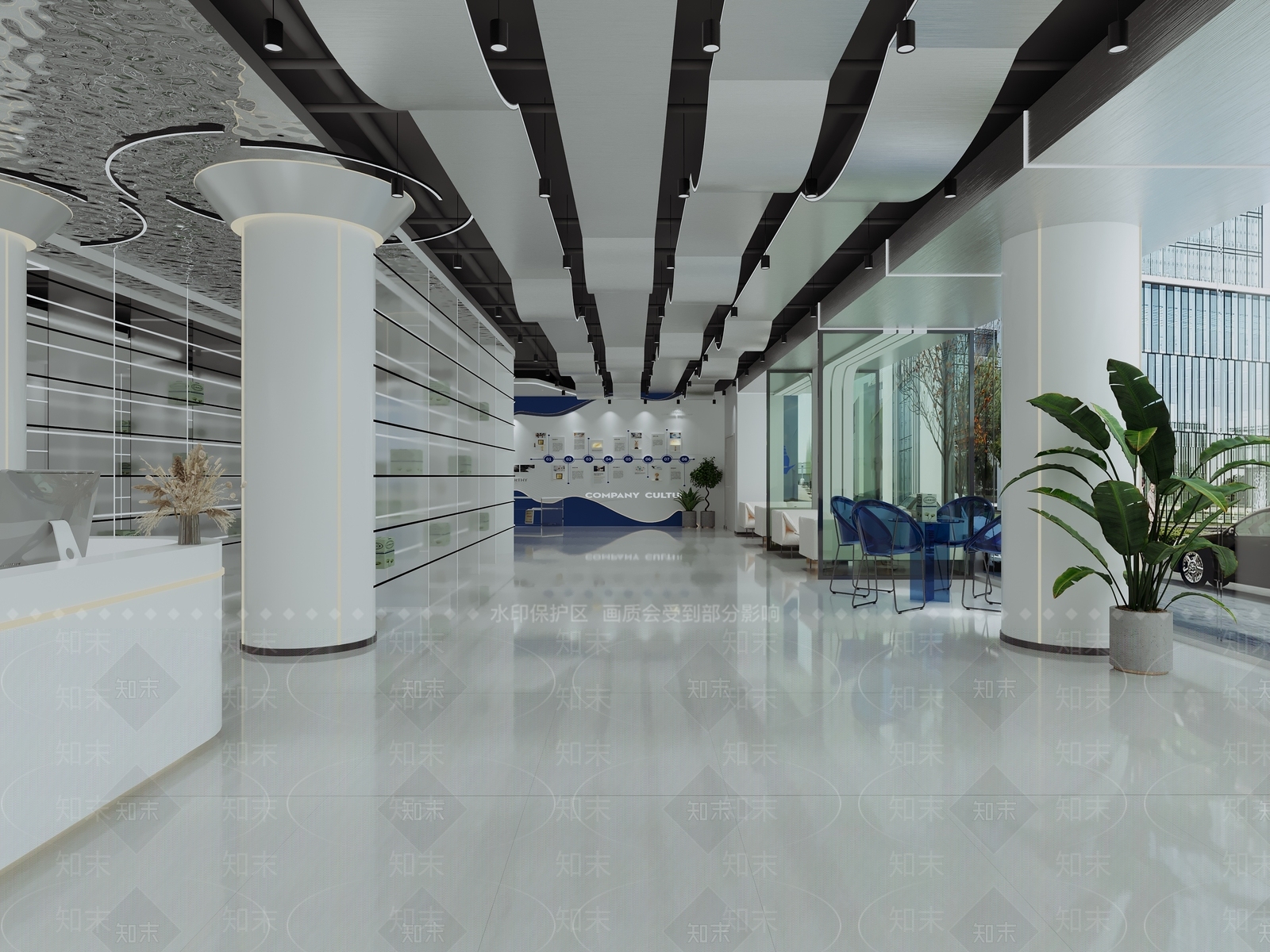 现代科技公司大厅3D模型下载【ID:1126945500】