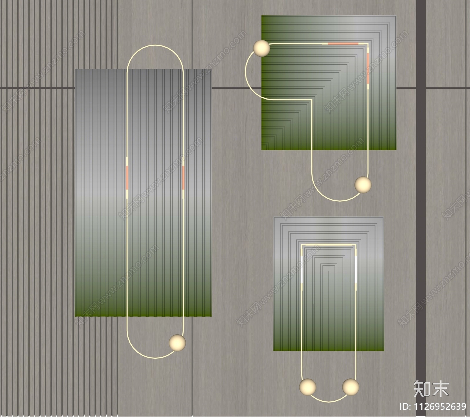 现代立体墙饰SU模型下载【ID:1126952639】