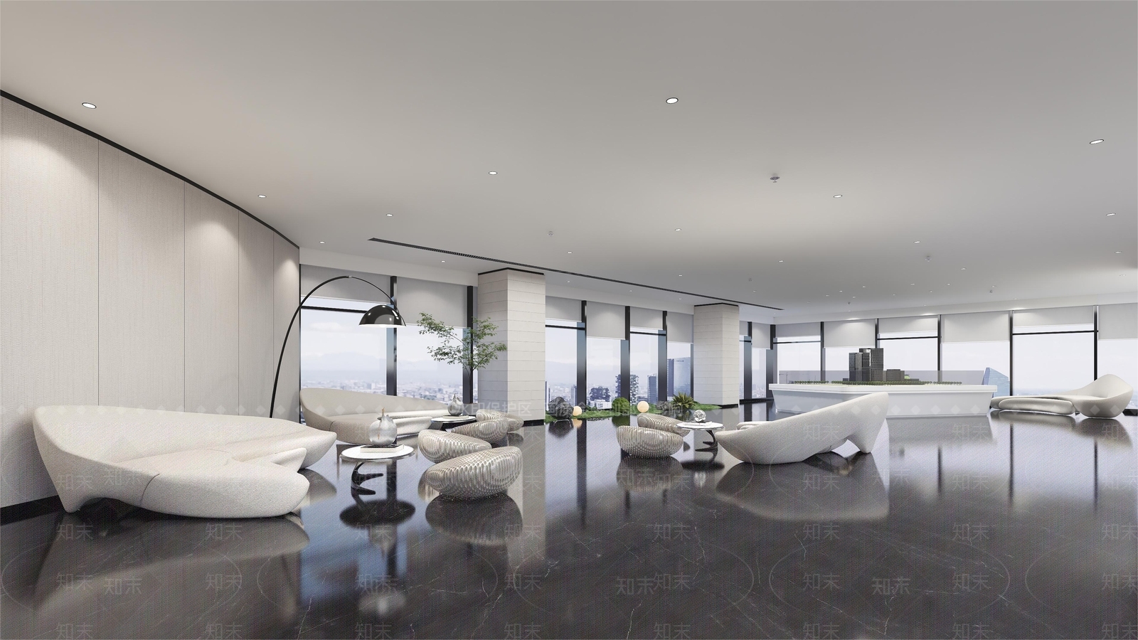 现代办公休息区SU模型下载【ID:1127374608】