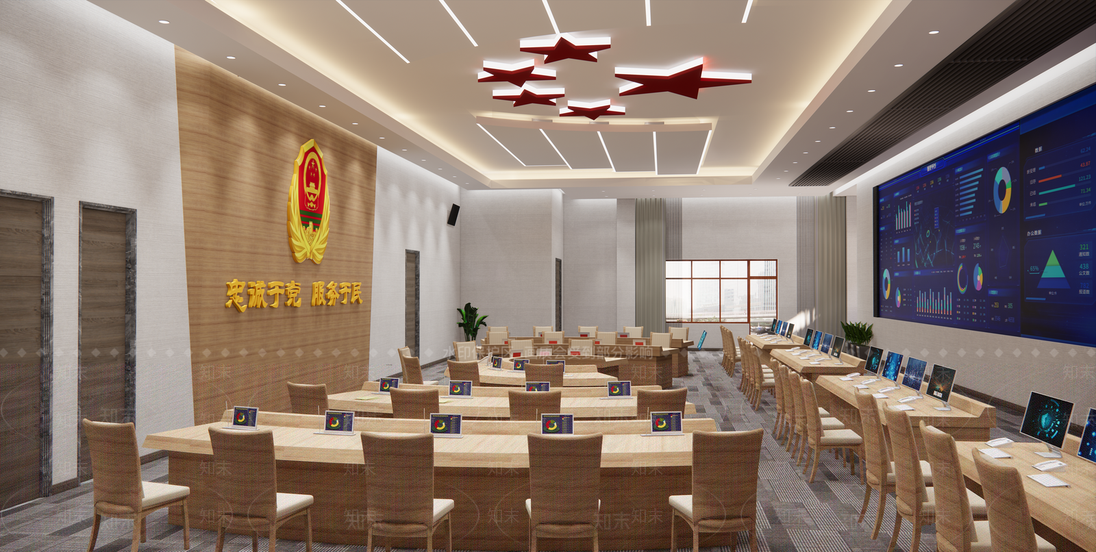 现代指挥大厅SU模型下载【ID:1136747203】