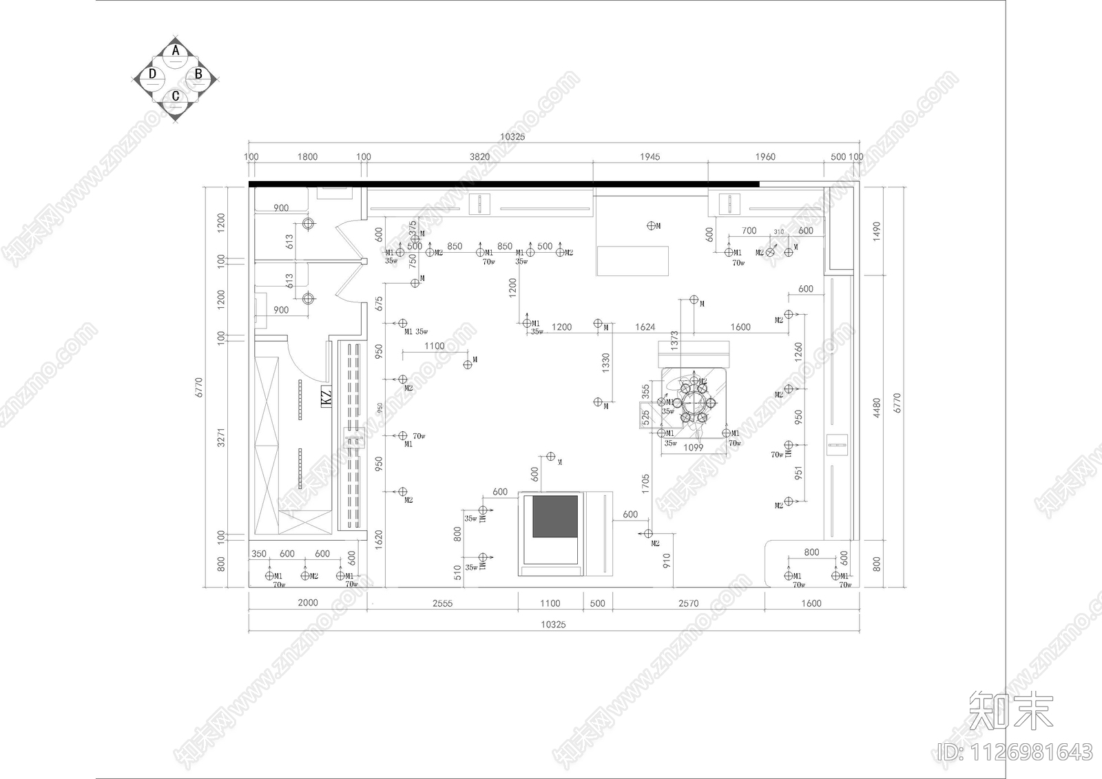 小型服装店CADcad施工图下载【ID:1126981643】