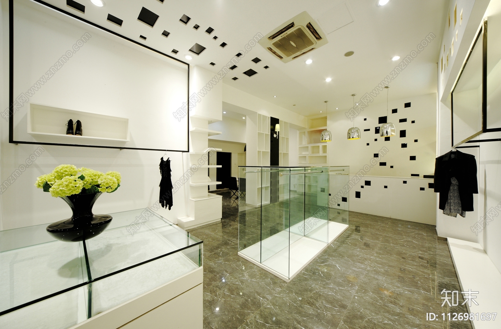 庄姿服饰混搭风格cad施工图下载【ID:1126981697】