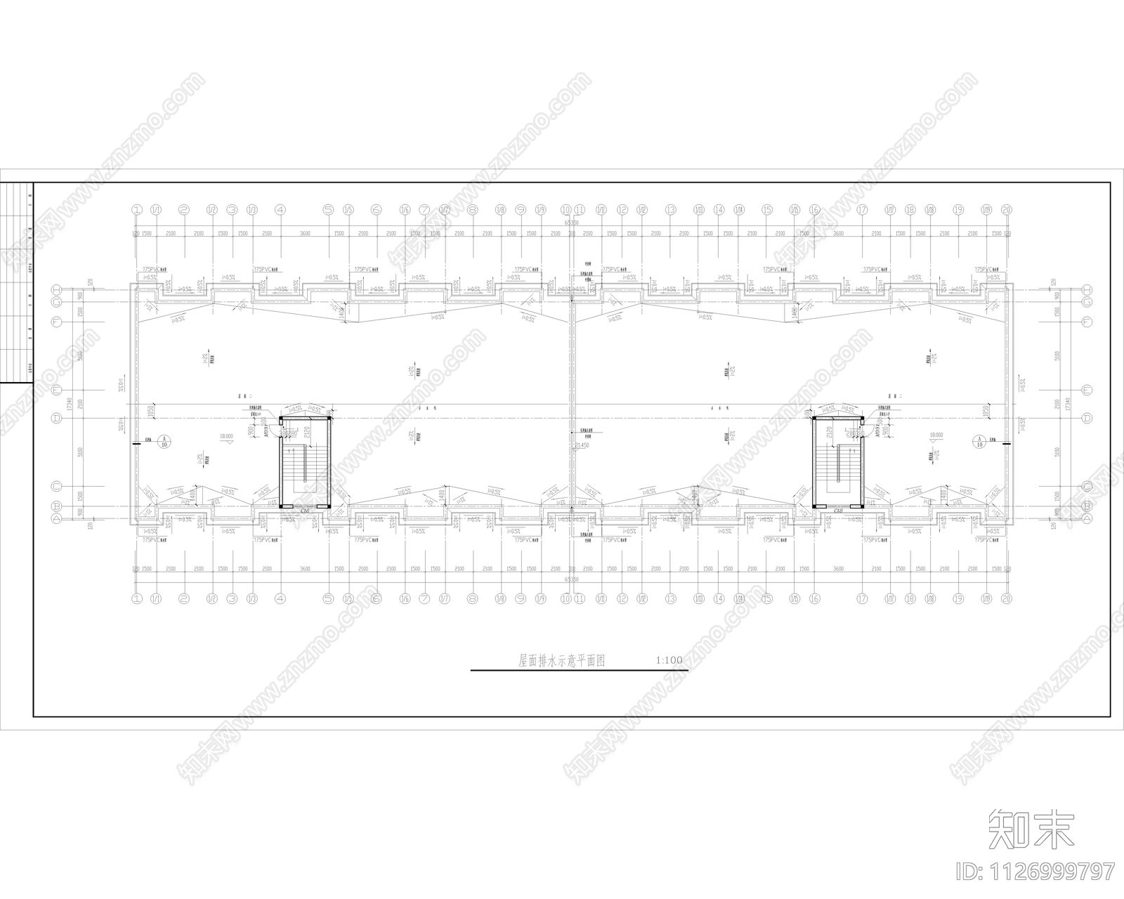 现代宿舍公寓建筑cad施工图下载【ID:1126999797】