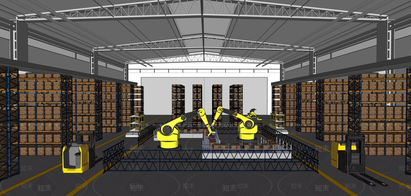 现代仓库SU模型下载【ID:1127005885】