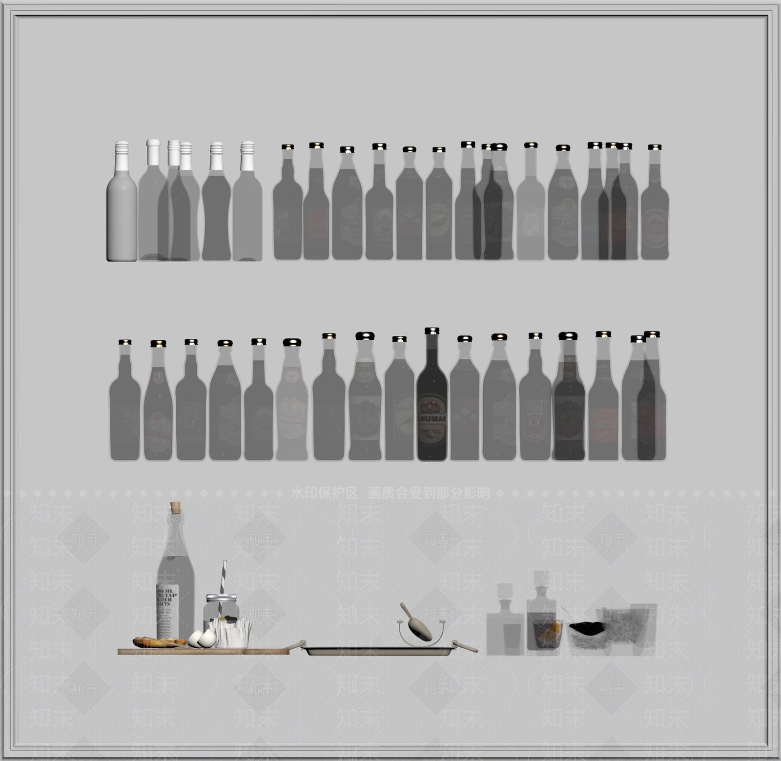 酒具SU模型下载【ID:1127007917】