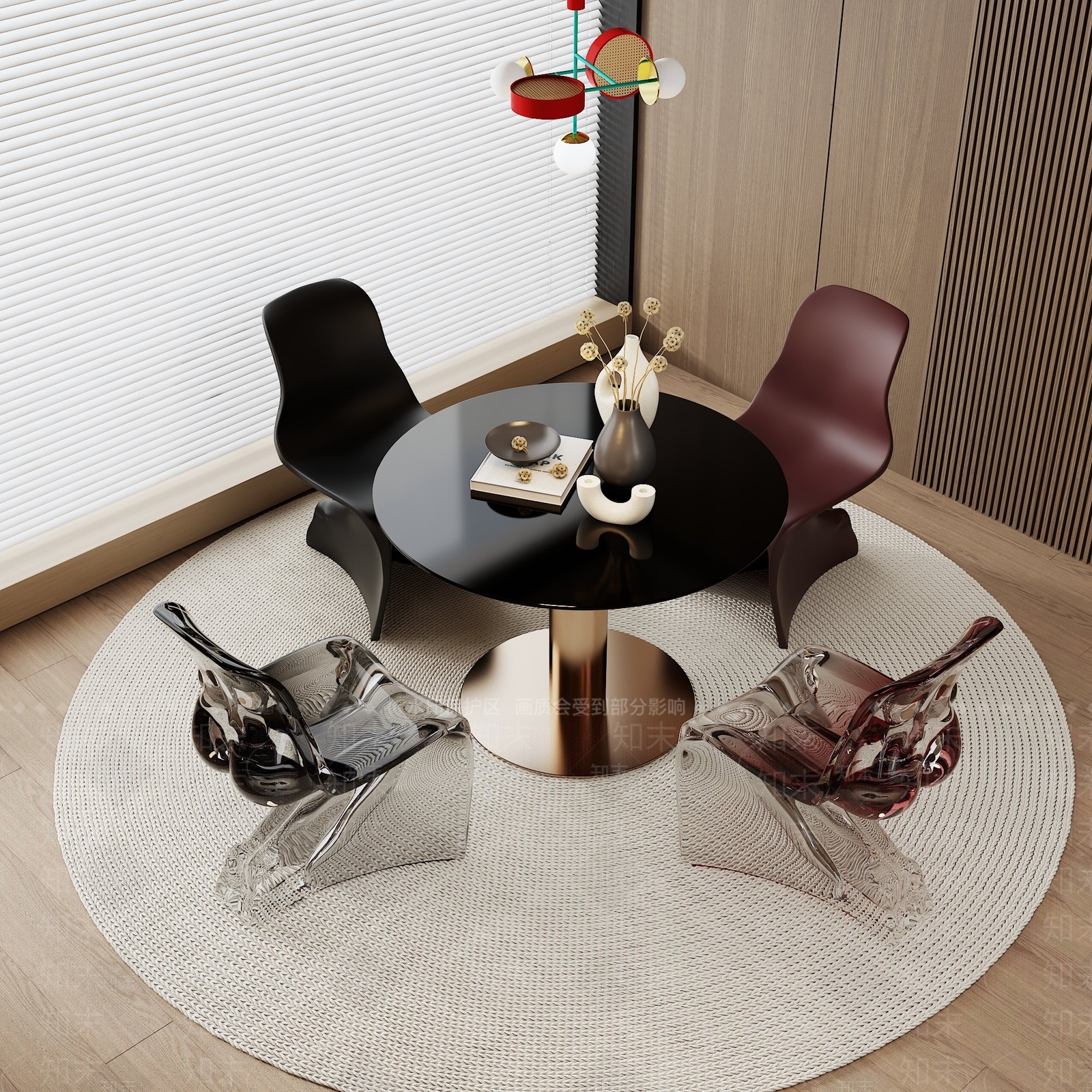 现代家居餐厅3D模型下载【ID:1221512287】