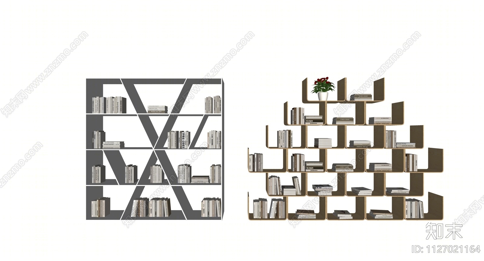 现代书架SU模型下载【ID:1127021164】