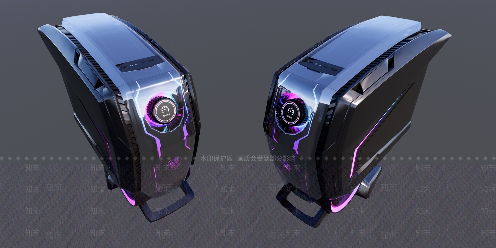 现代炫酷异形电脑主机机箱SU模型下载【ID:1127028866】