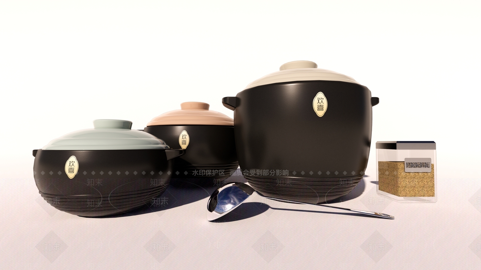 厨房用品组合SU模型下载【ID:1127030111】