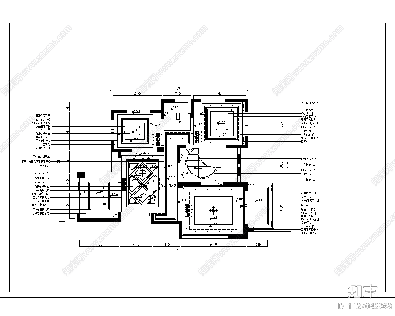 跃层公寓cad施工图下载【ID:1127042963】