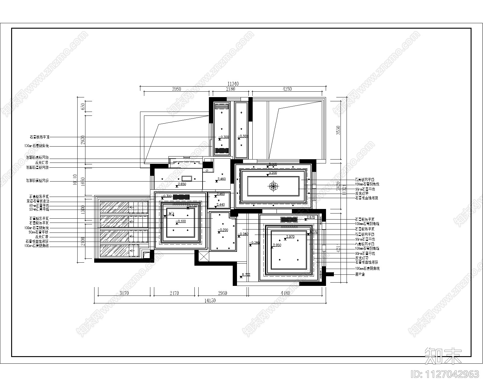 跃层公寓cad施工图下载【ID:1127042963】