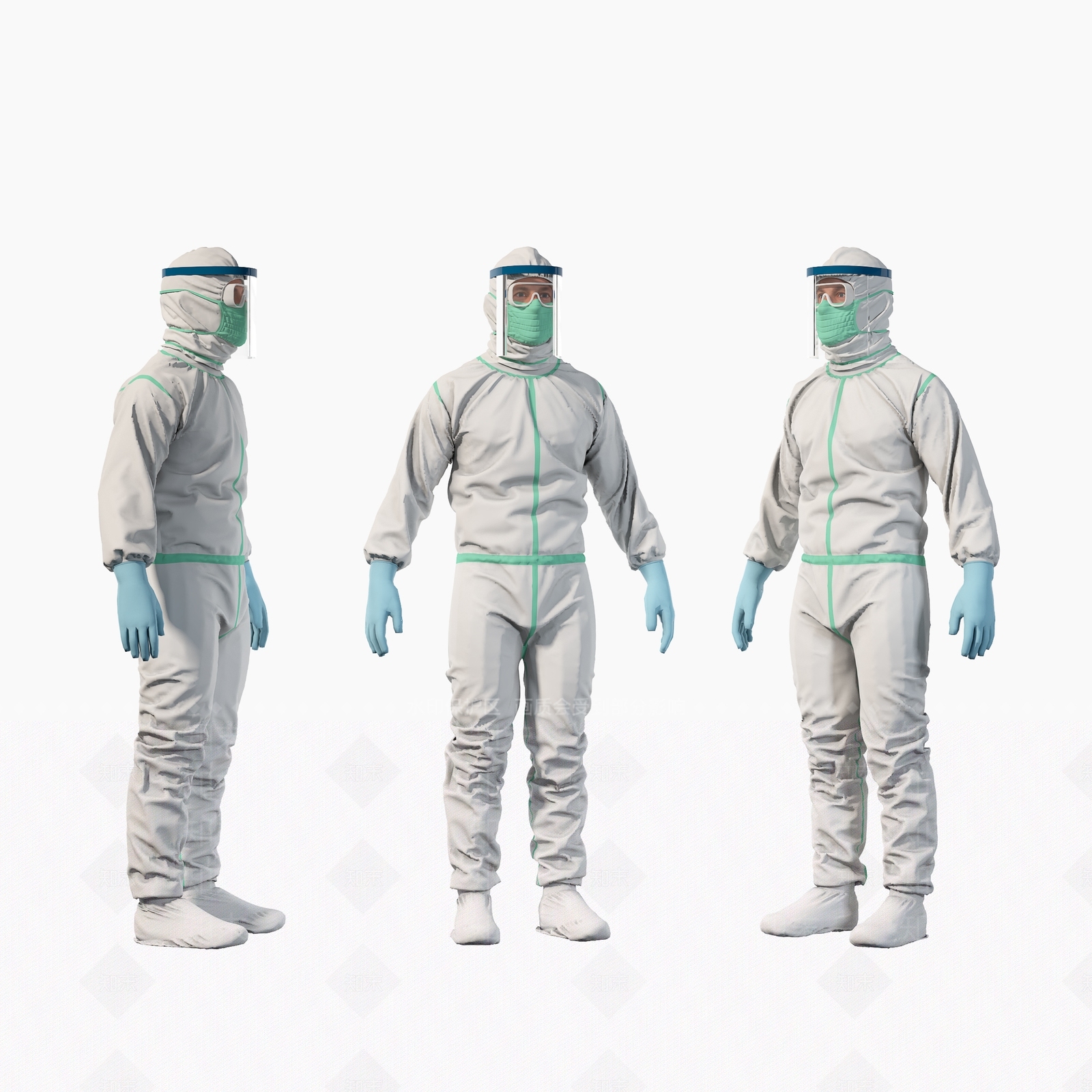 防护服医疗人物3D模型下载【ID:1127043492】