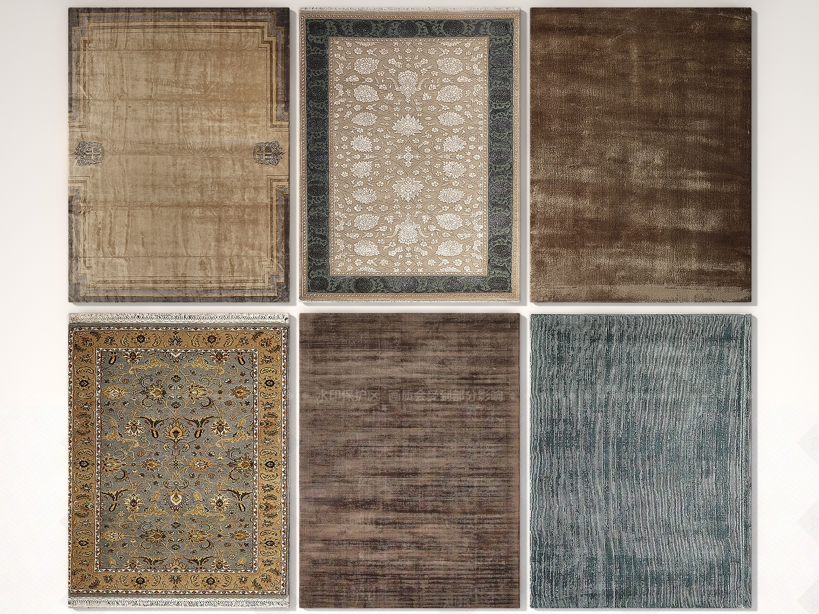 现代客厅地毯3D模型下载【ID:1127043879】