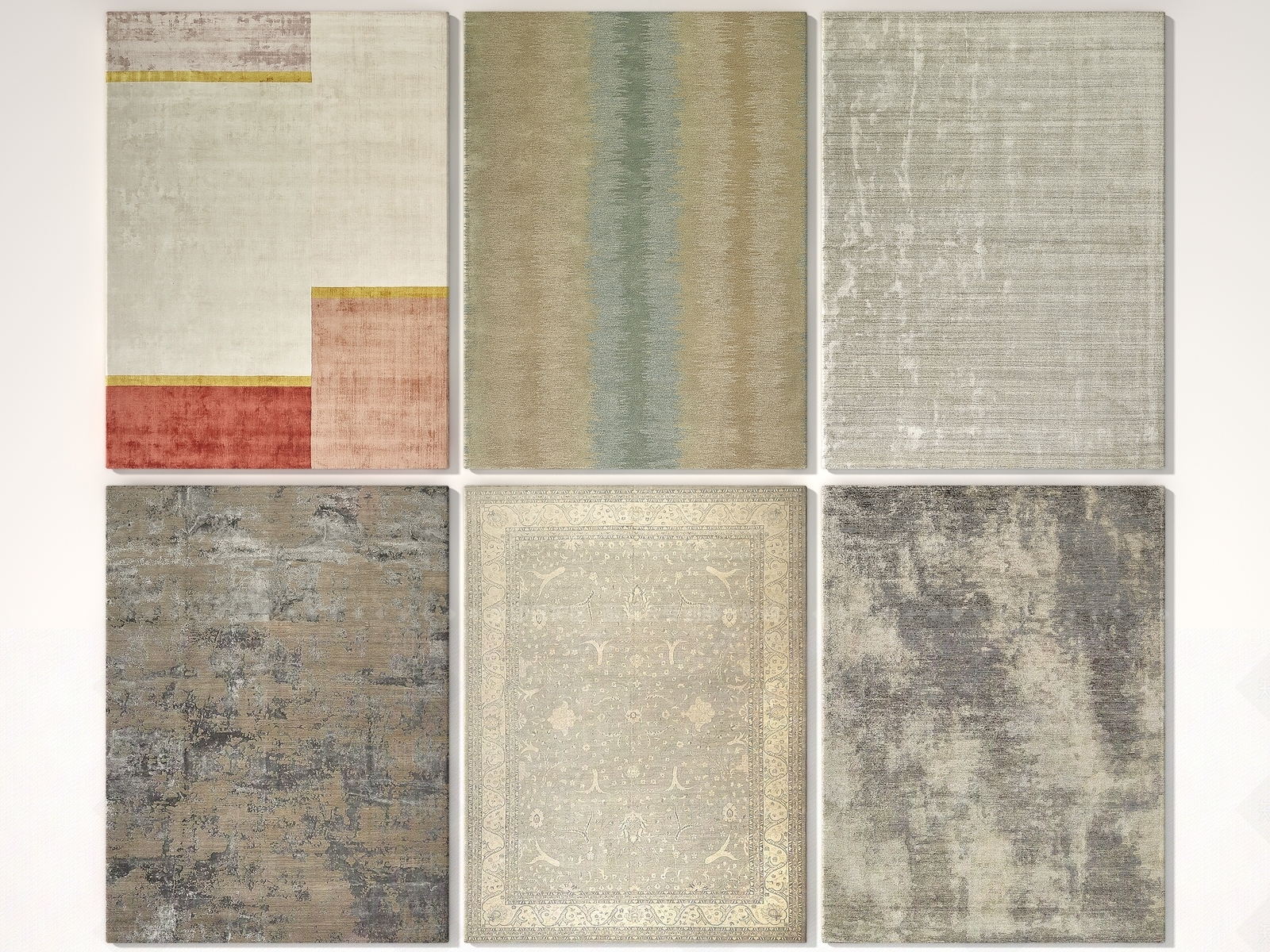 现代客厅地毯3D模型下载【ID:1127043981】