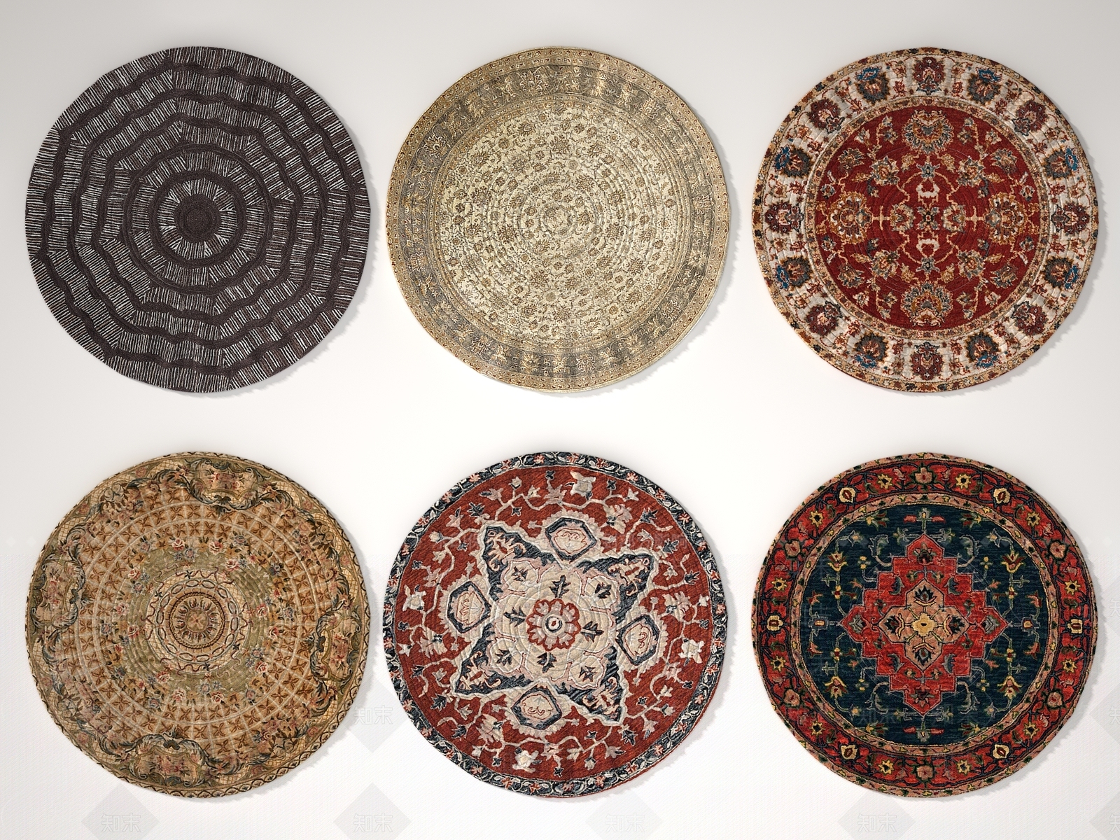 现代客厅地毯3D模型下载【ID:1127043993】