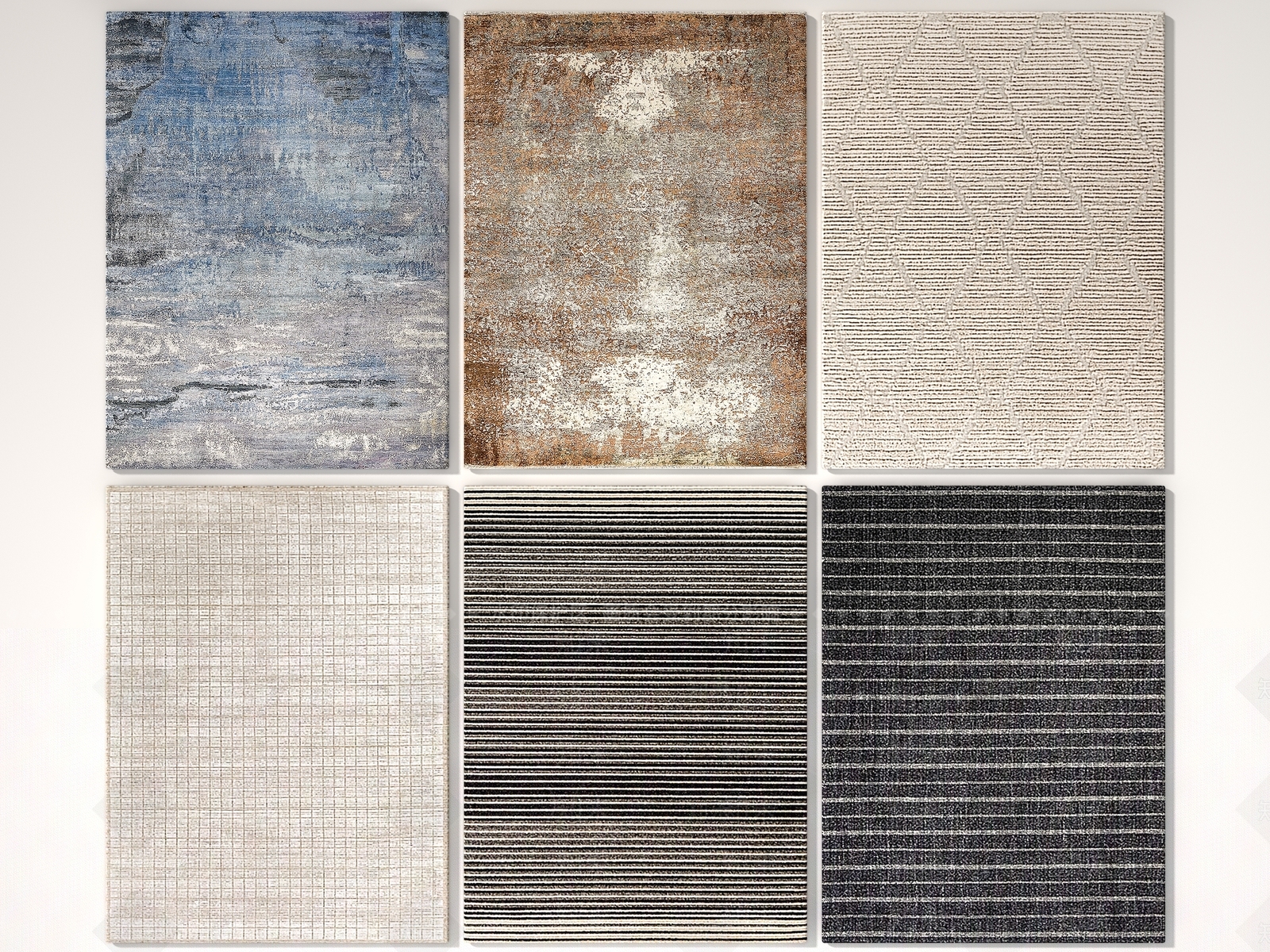 现代客厅地毯3D模型下载【ID:1127043995】