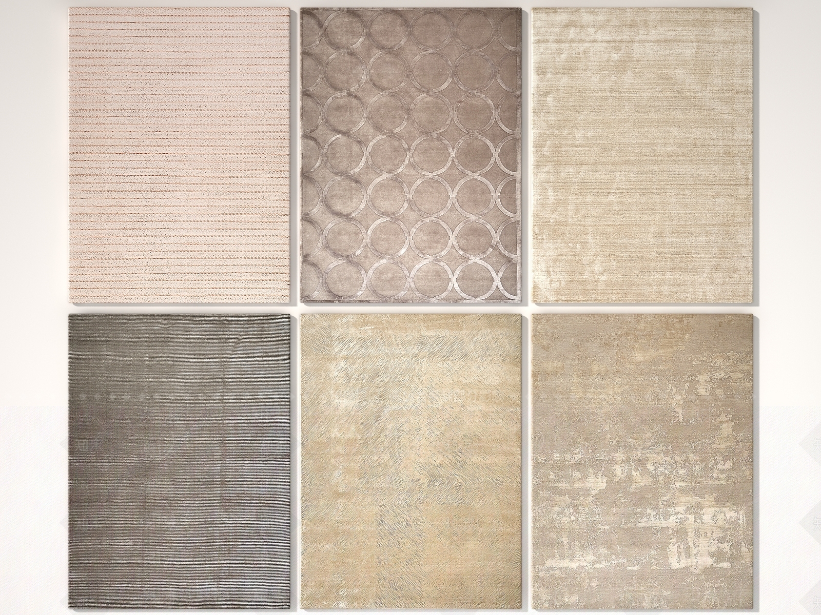 现代客厅地毯3D模型下载【ID:1127044062】