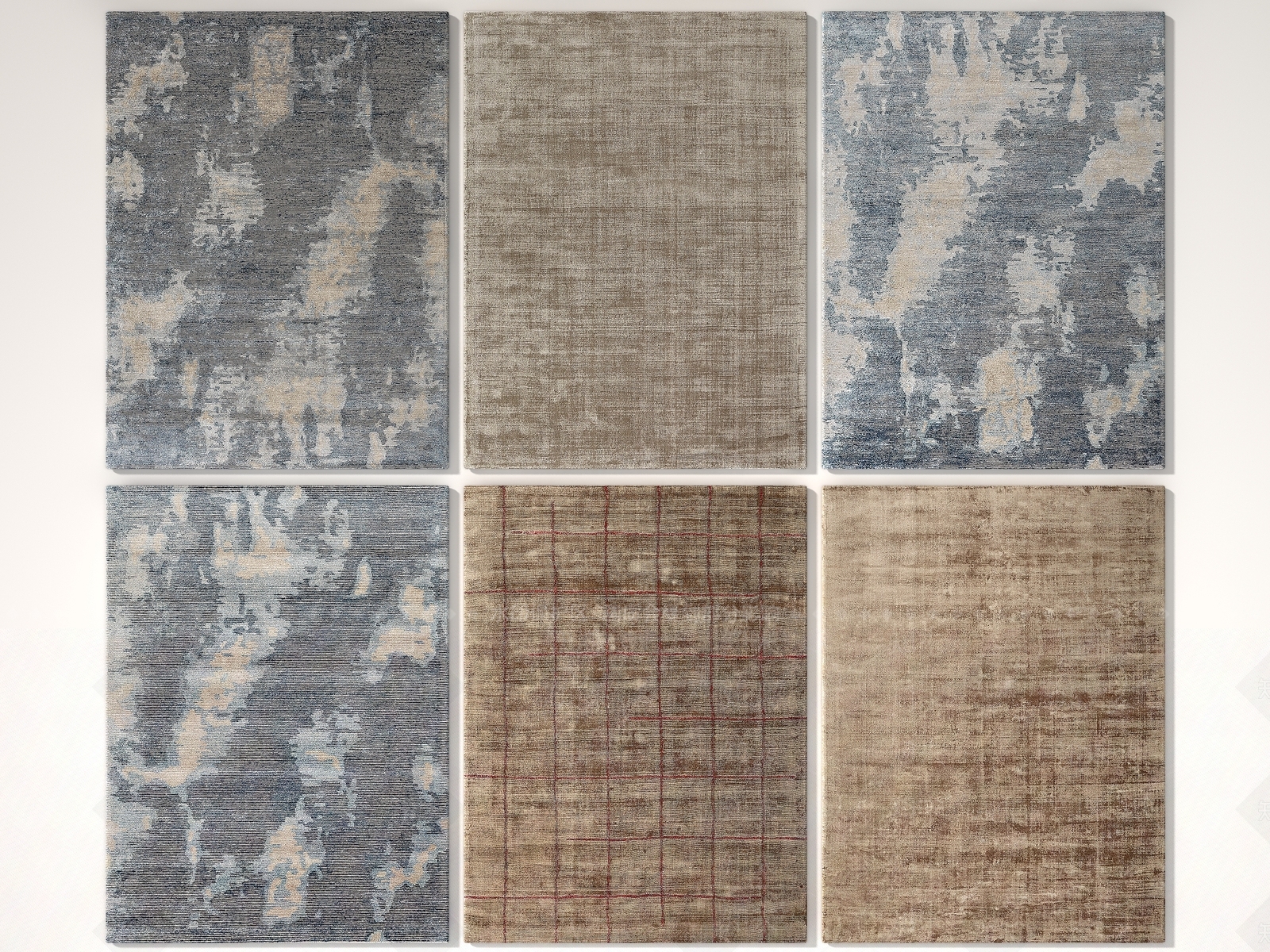 现代客厅地毯3D模型下载【ID:1127044066】