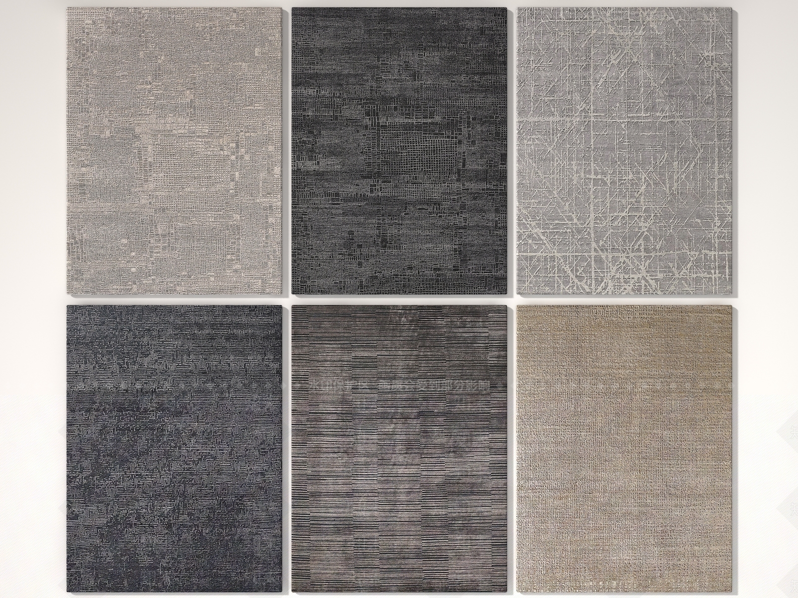 现代客厅地毯3D模型下载【ID:1127044176】