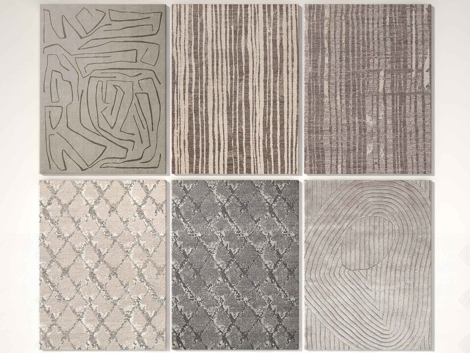 现代客厅地毯3D模型下载【ID:1127044159】