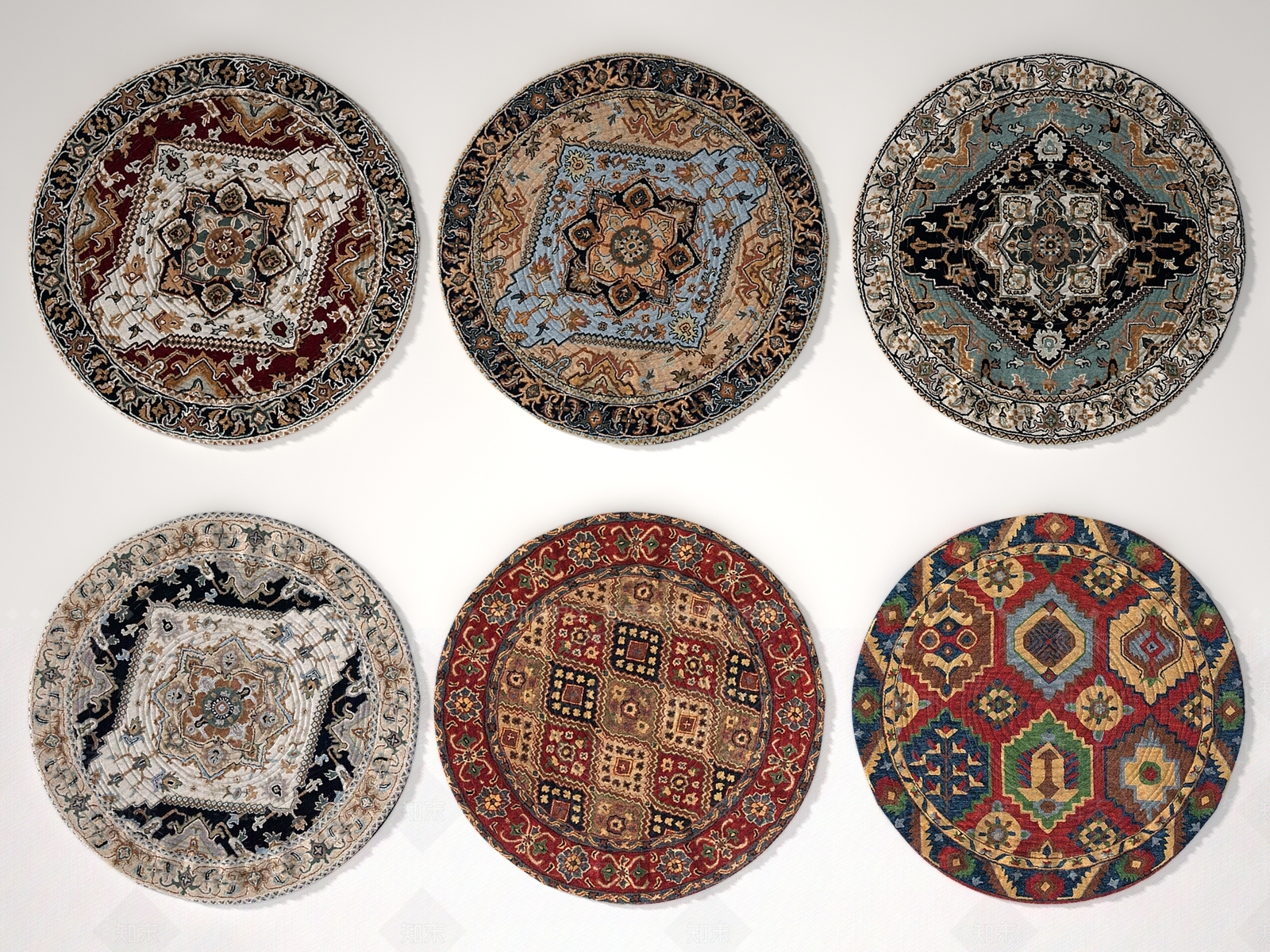 现代客厅地毯3D模型下载【ID:1127044237】