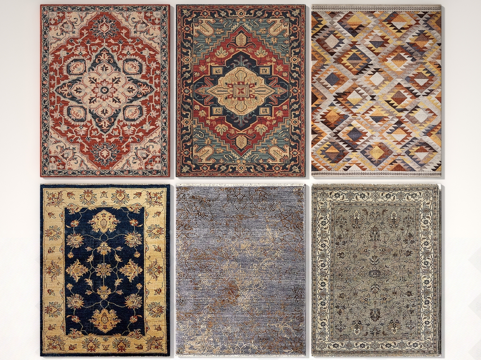 现代客厅地毯3D模型下载【ID:1127044249】