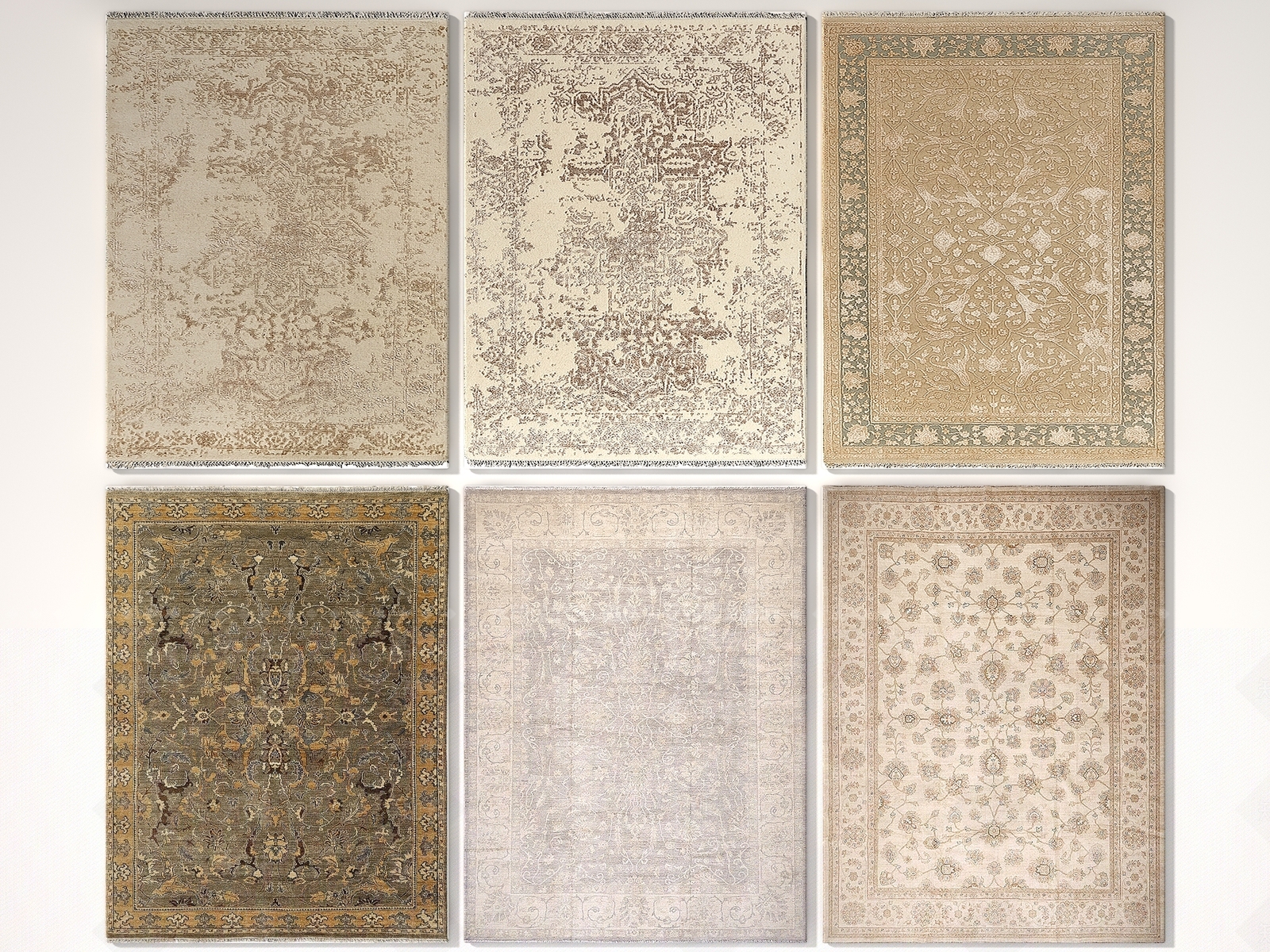 现代客厅地毯3D模型下载【ID:1127044300】