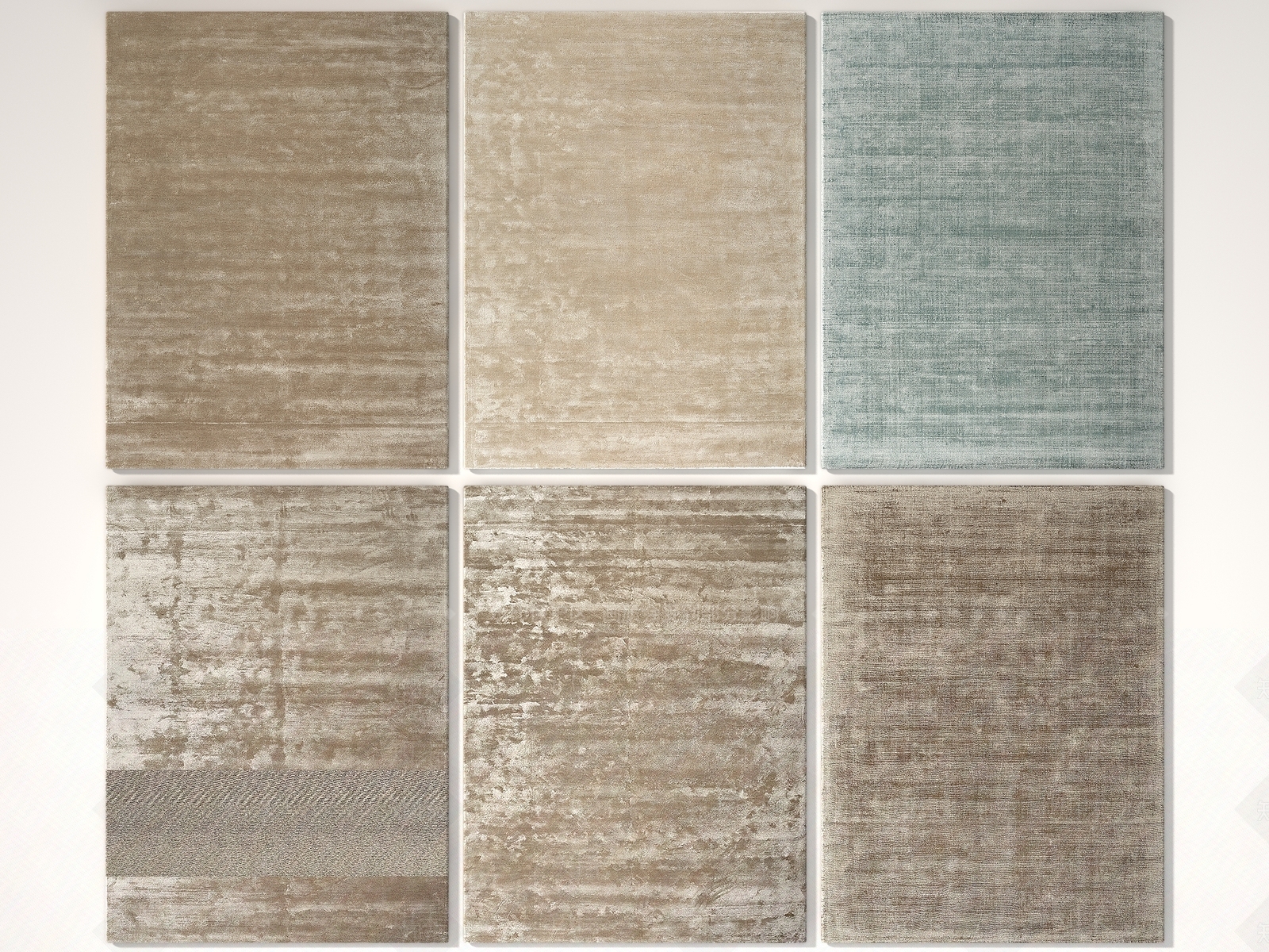 现代客厅地毯3D模型下载【ID:1127044386】