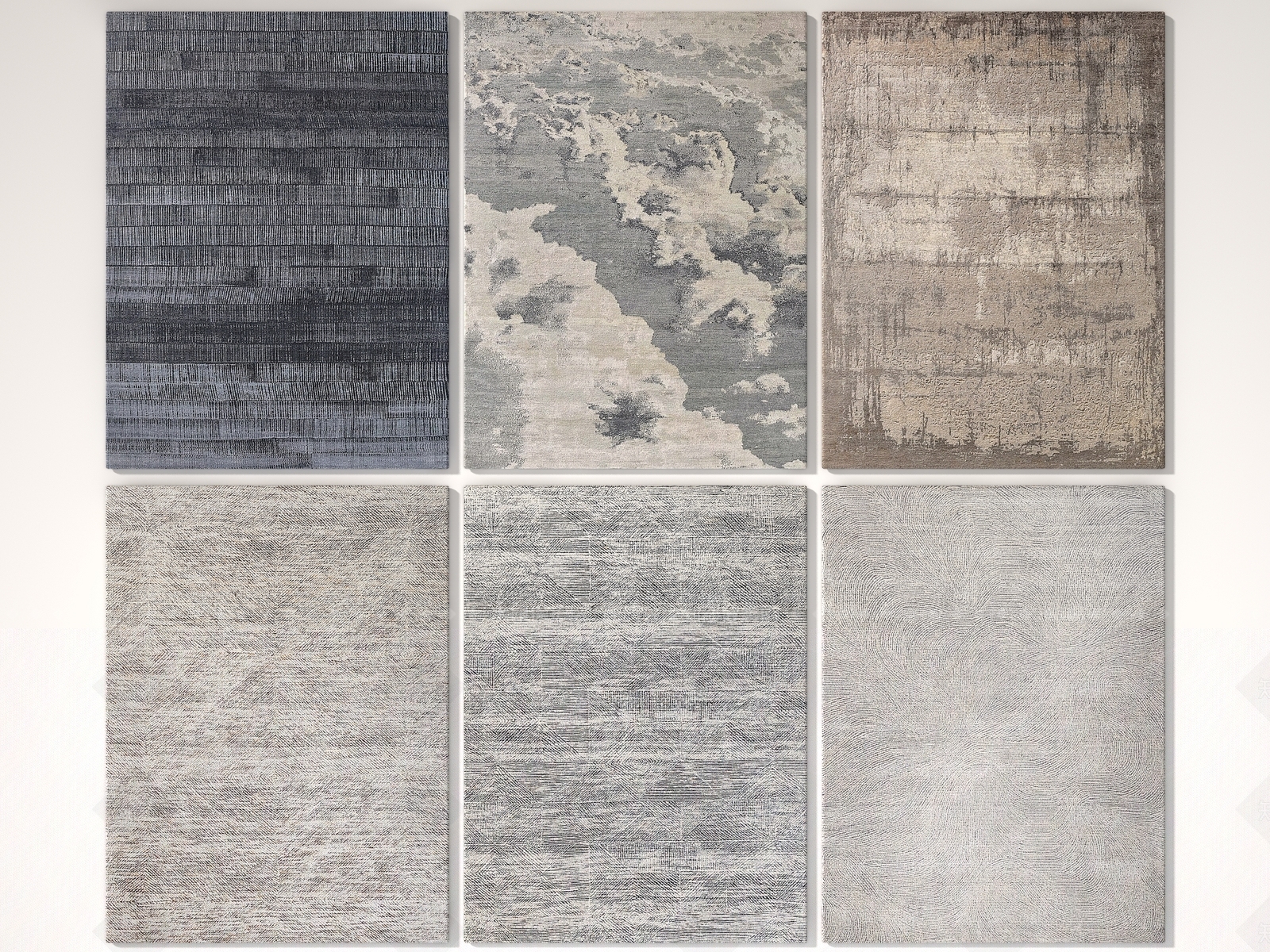 现代客厅地毯3D模型下载【ID:1127044486】