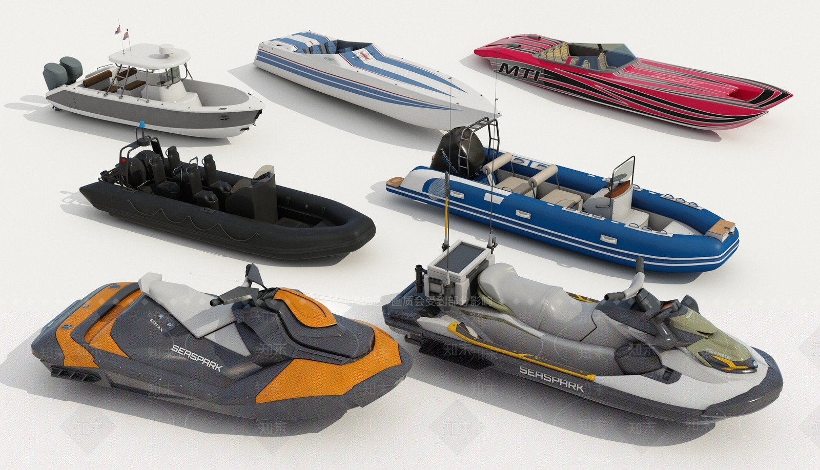 汽艇SU模型下载【ID:1127045068】