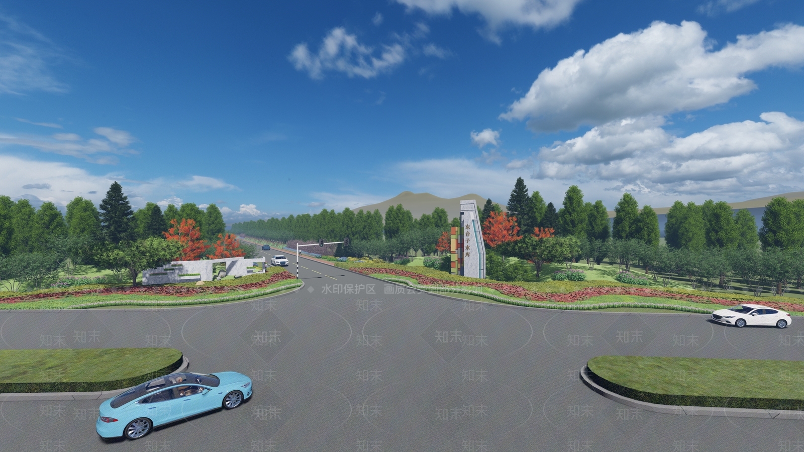 现代道路SU模型下载【ID:1127048120】