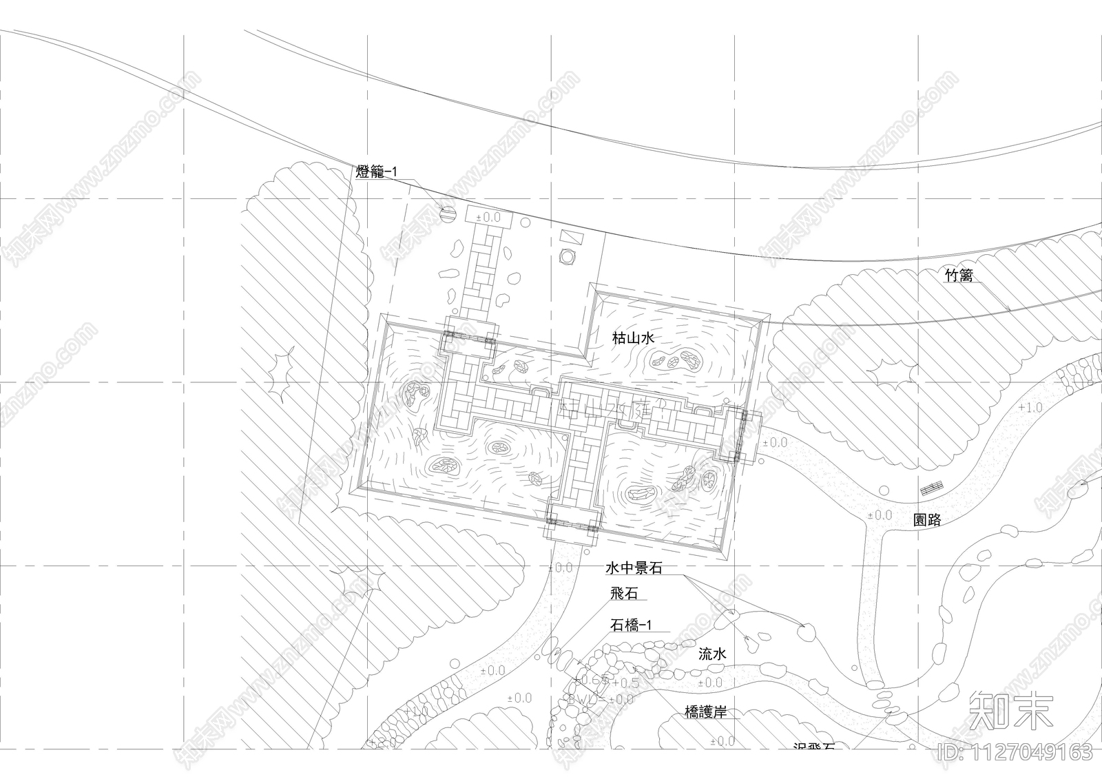 日式园林景观cad施工图下载【ID:1127049163】