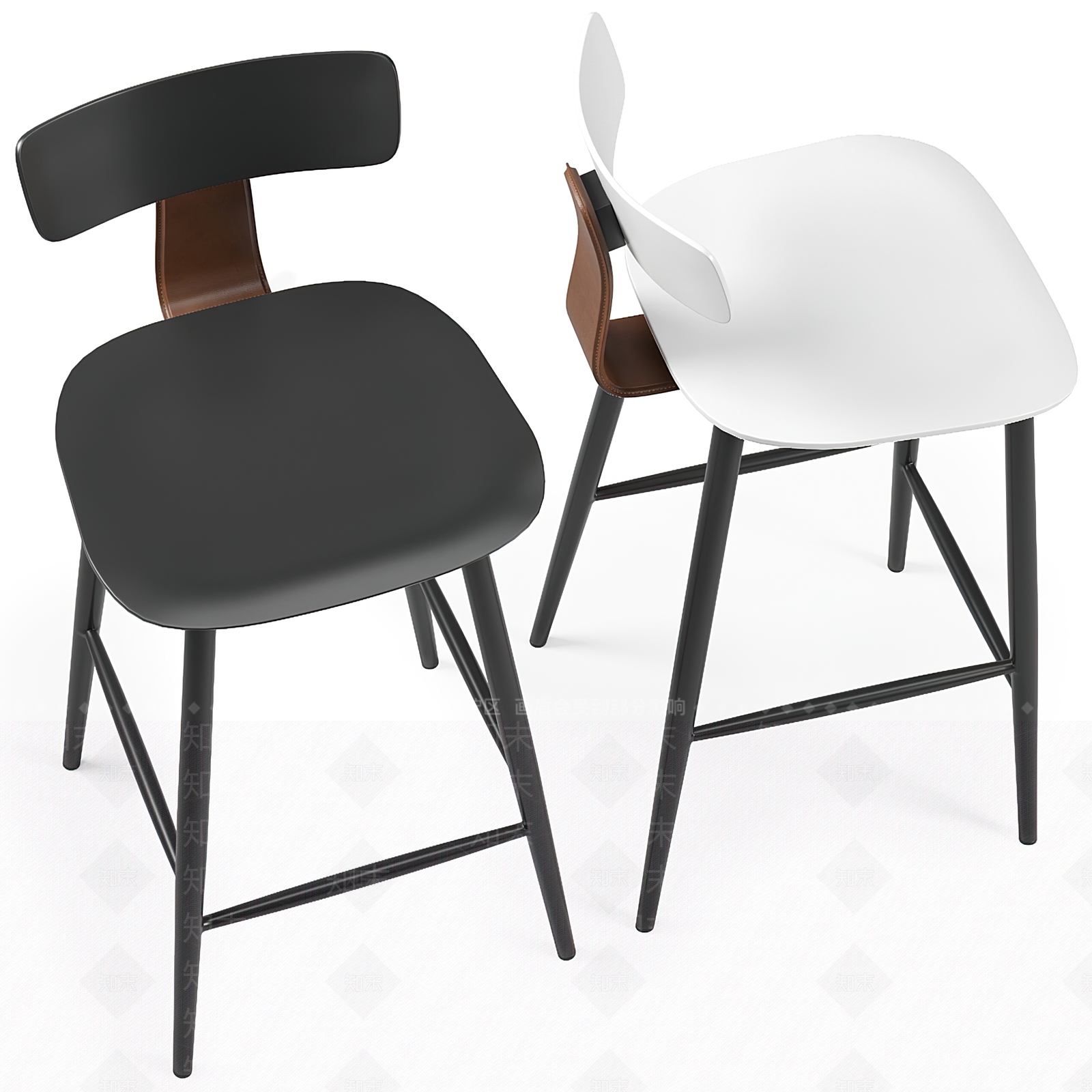 现代吧椅3D模型下载【ID:1127050158】