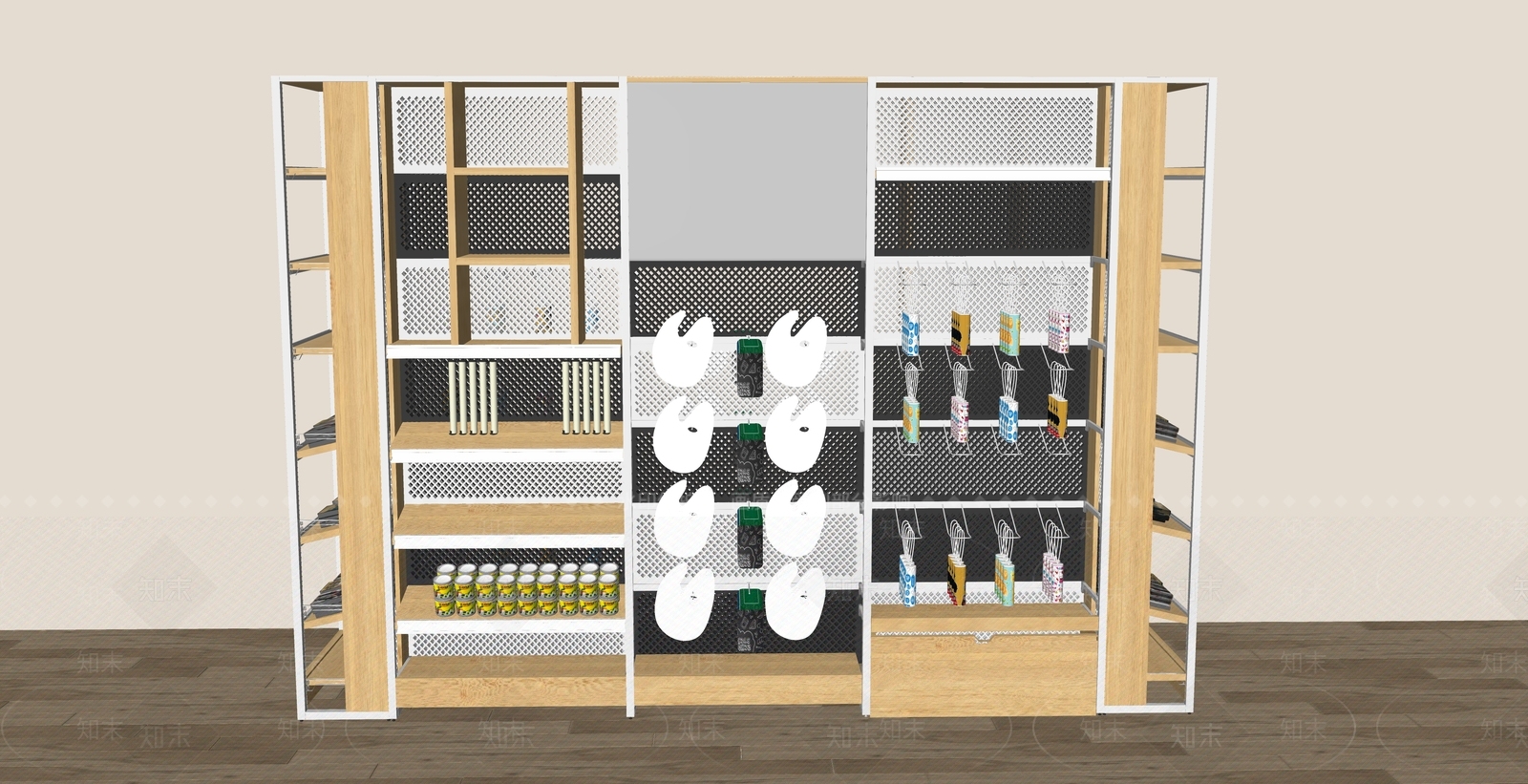 现代文具货架SU模型下载【ID:1127059568】