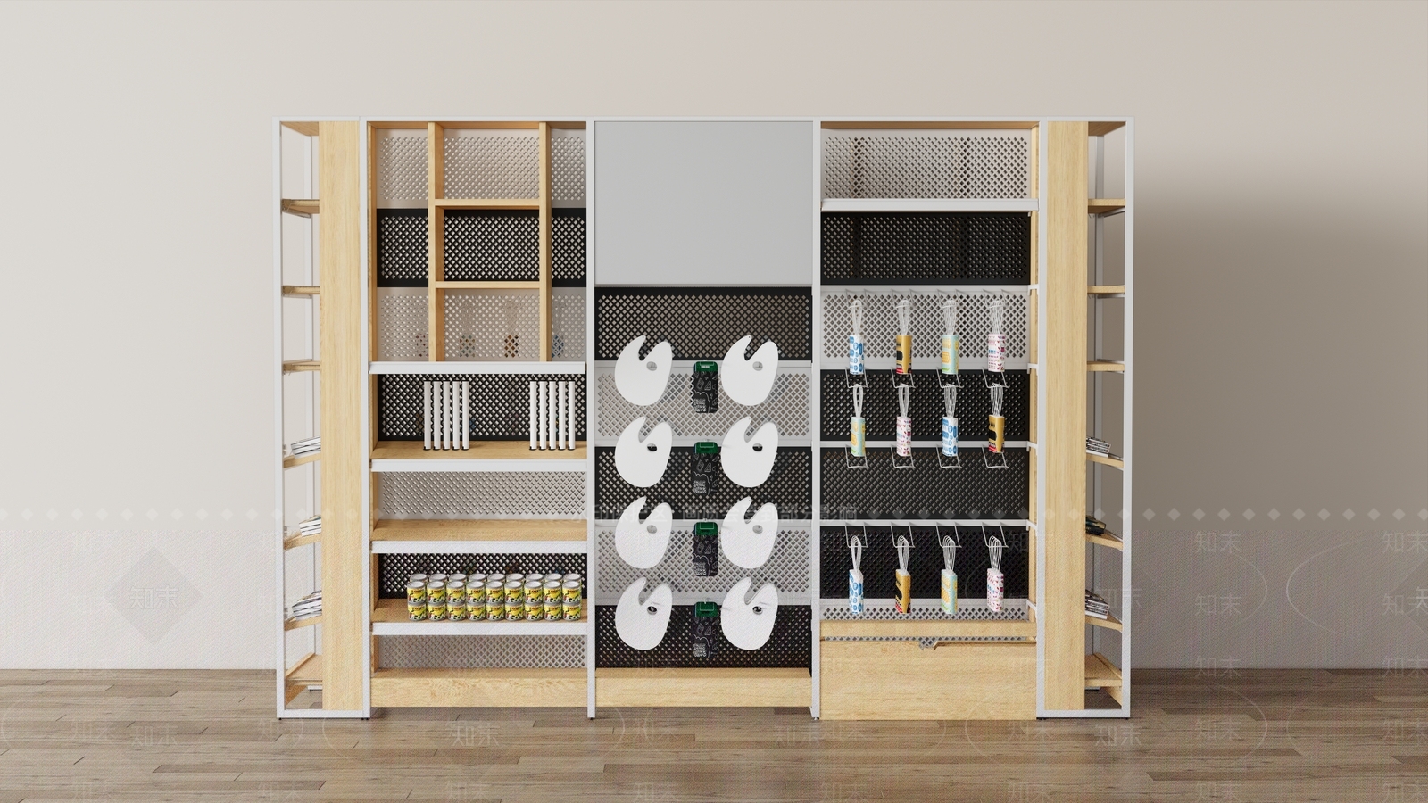 现代文具货架SU模型下载【ID:1127059568】