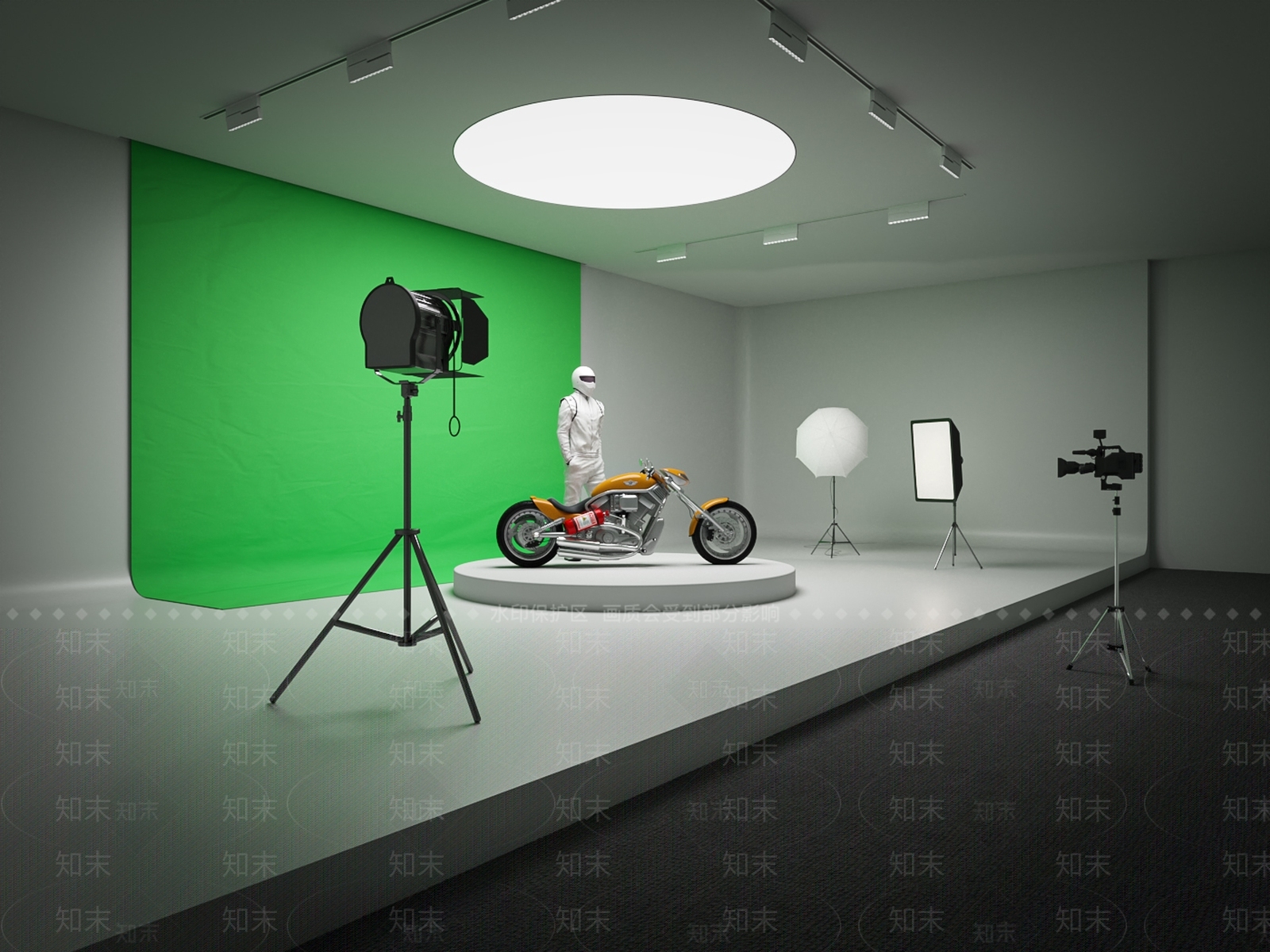 现代摄影棚3D模型下载【ID:1127060211】