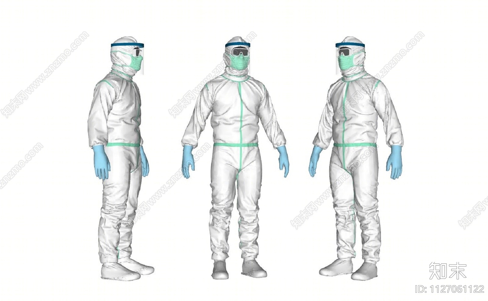 防疫防护服医疗人物SU模型下载【ID:1127061122】