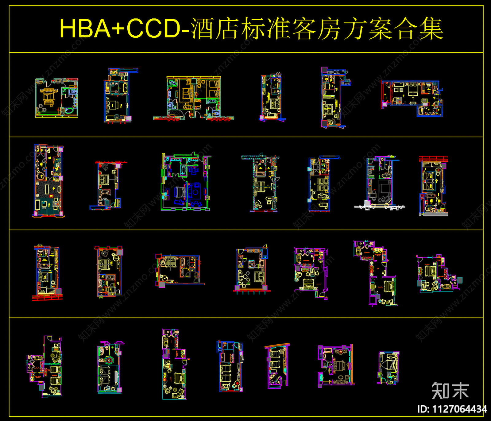 酒店cad施工图下载【ID:1127064434】